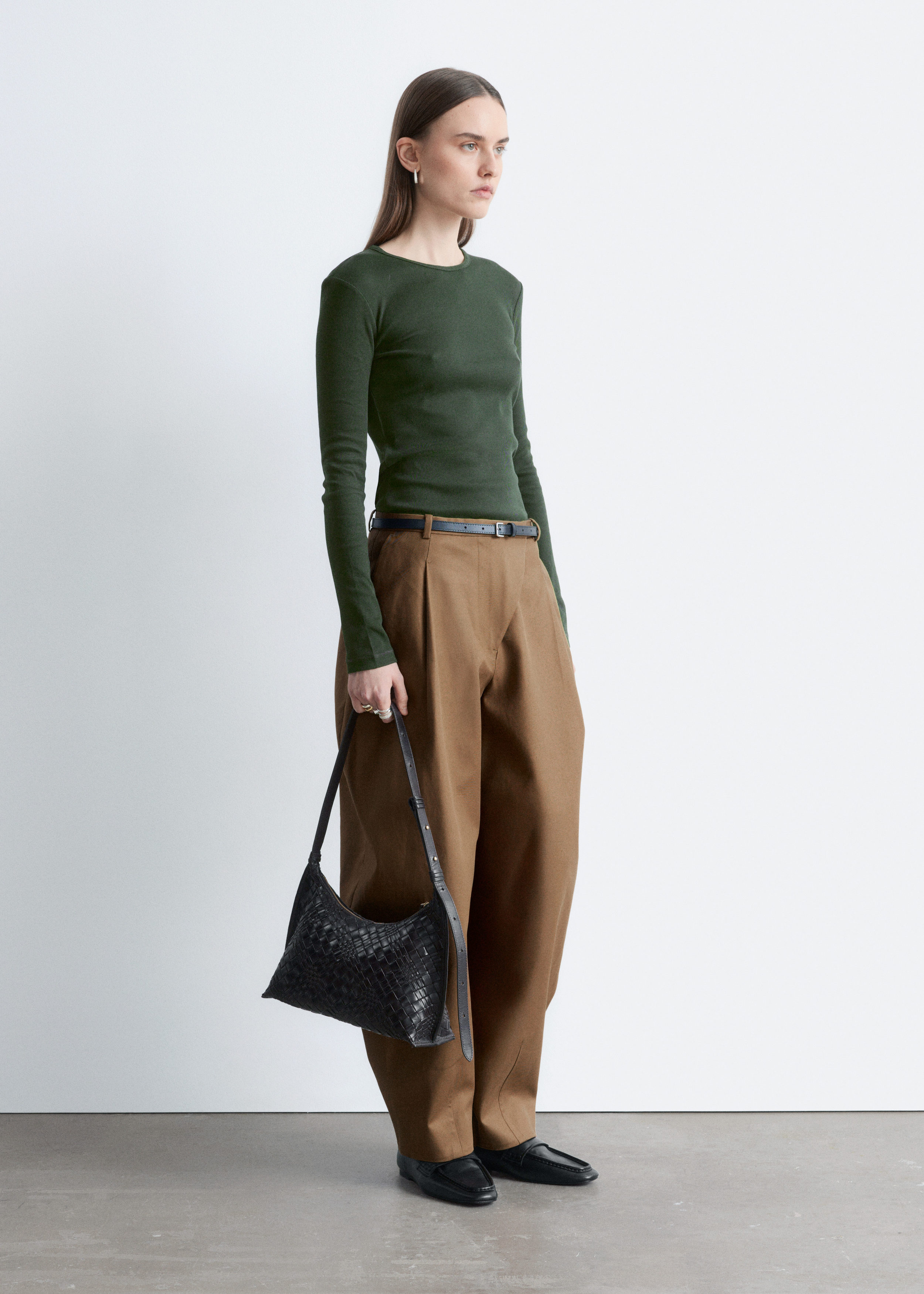 & Other Stories RIBBED LONG-SLEEVE TOP