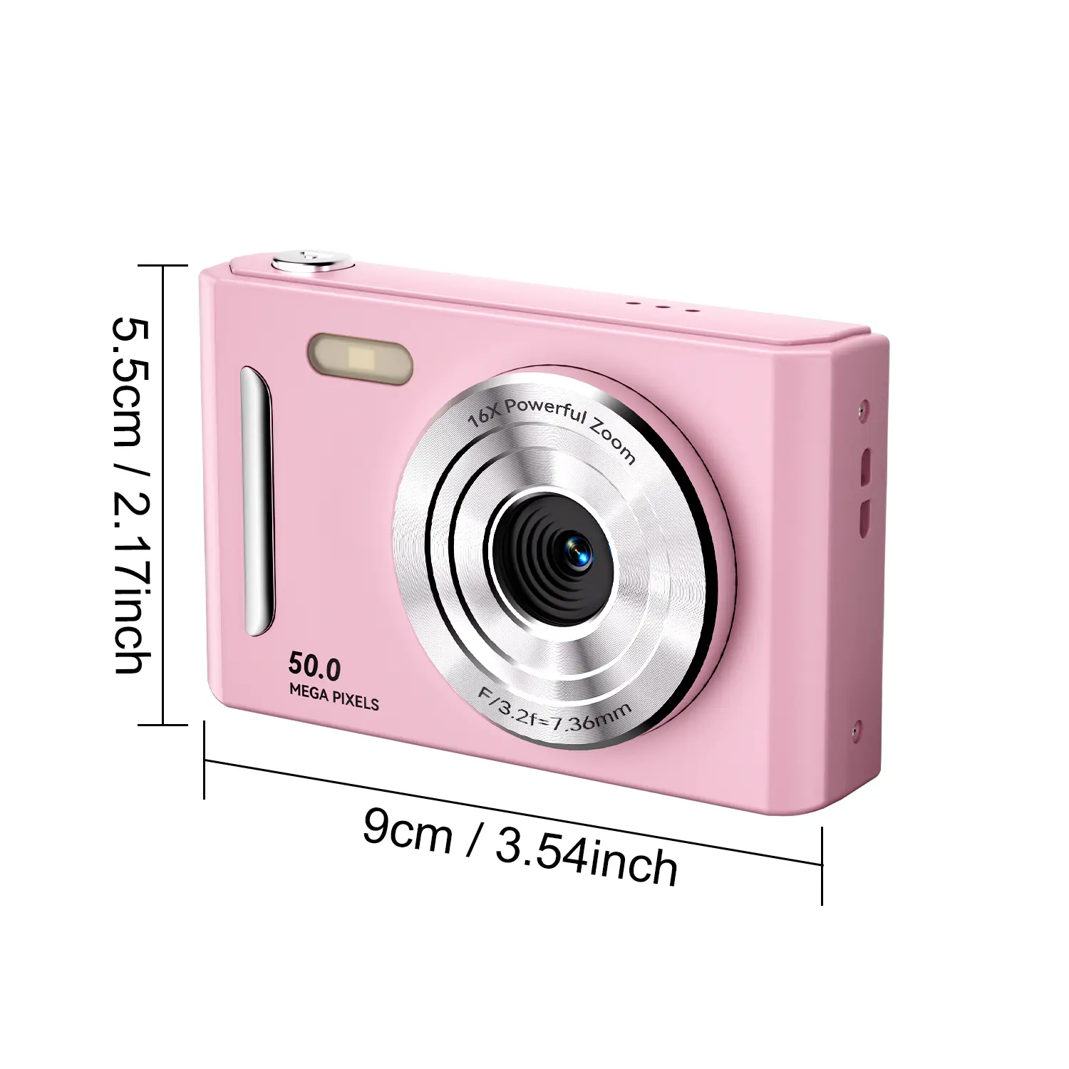2.4 Inch Screen Digital Camera, Digital Video Camera with SD Card, Anti-shake Camera with Music Player for Birthday Gift