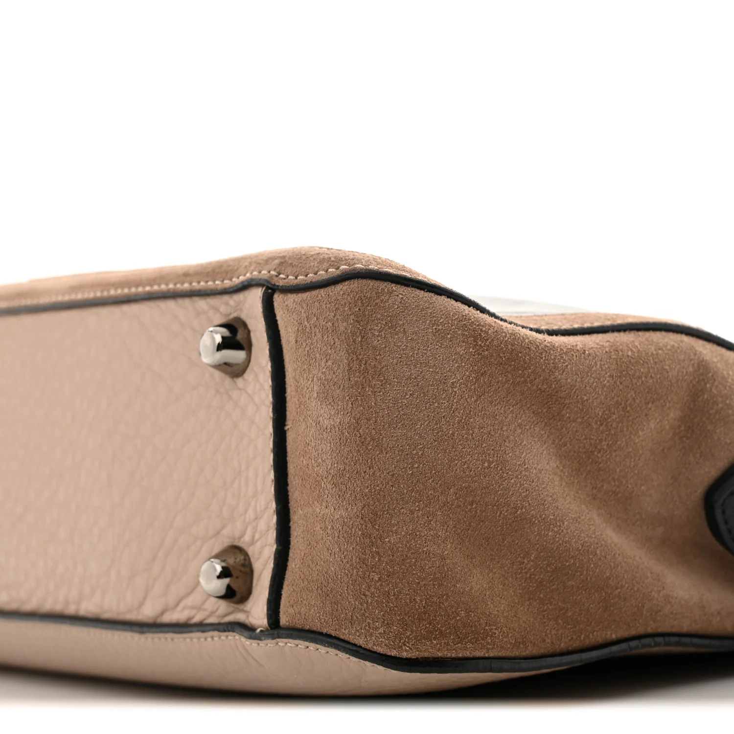 Suede Calfskin Aliosha Messenger Cappuccino Black - Top Club
