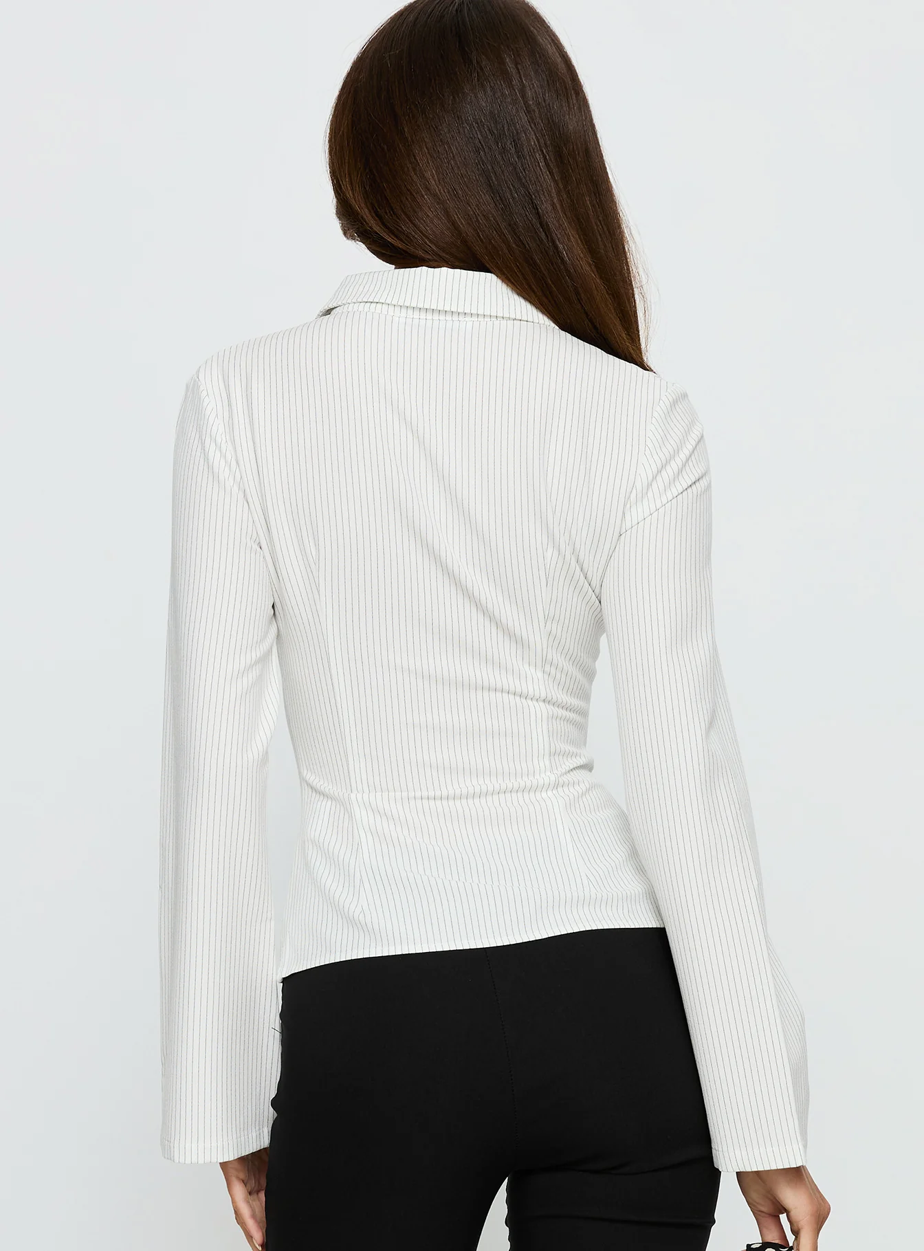 Anni Pinstripe Shirt White