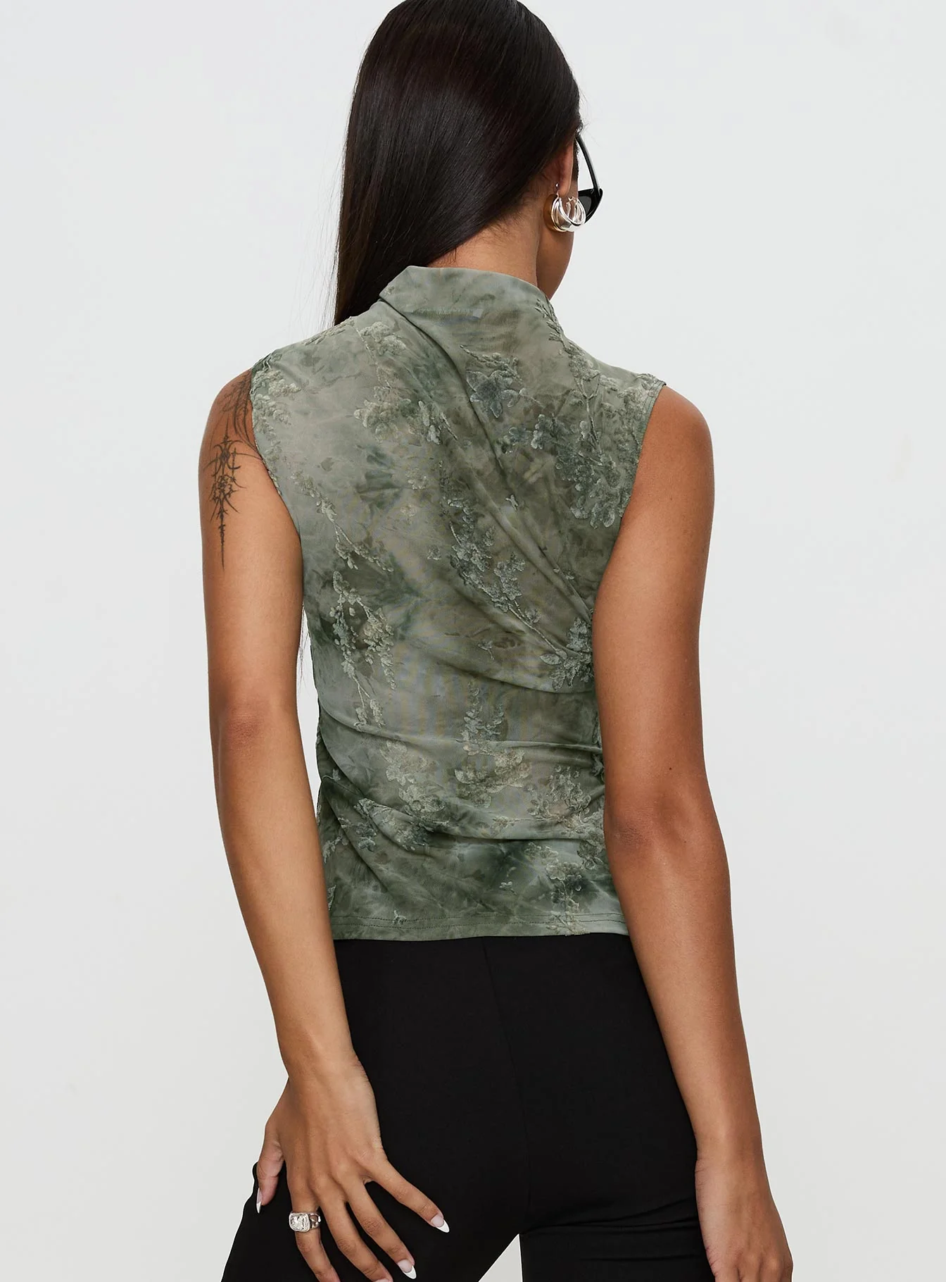 Nights All Alone High Neck Top Multi