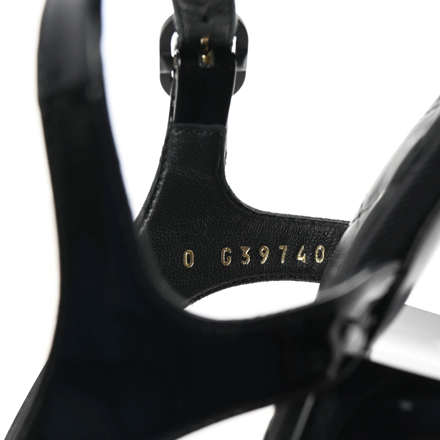 Patent CC Logo Thong Sandals 37 Black - Top Club