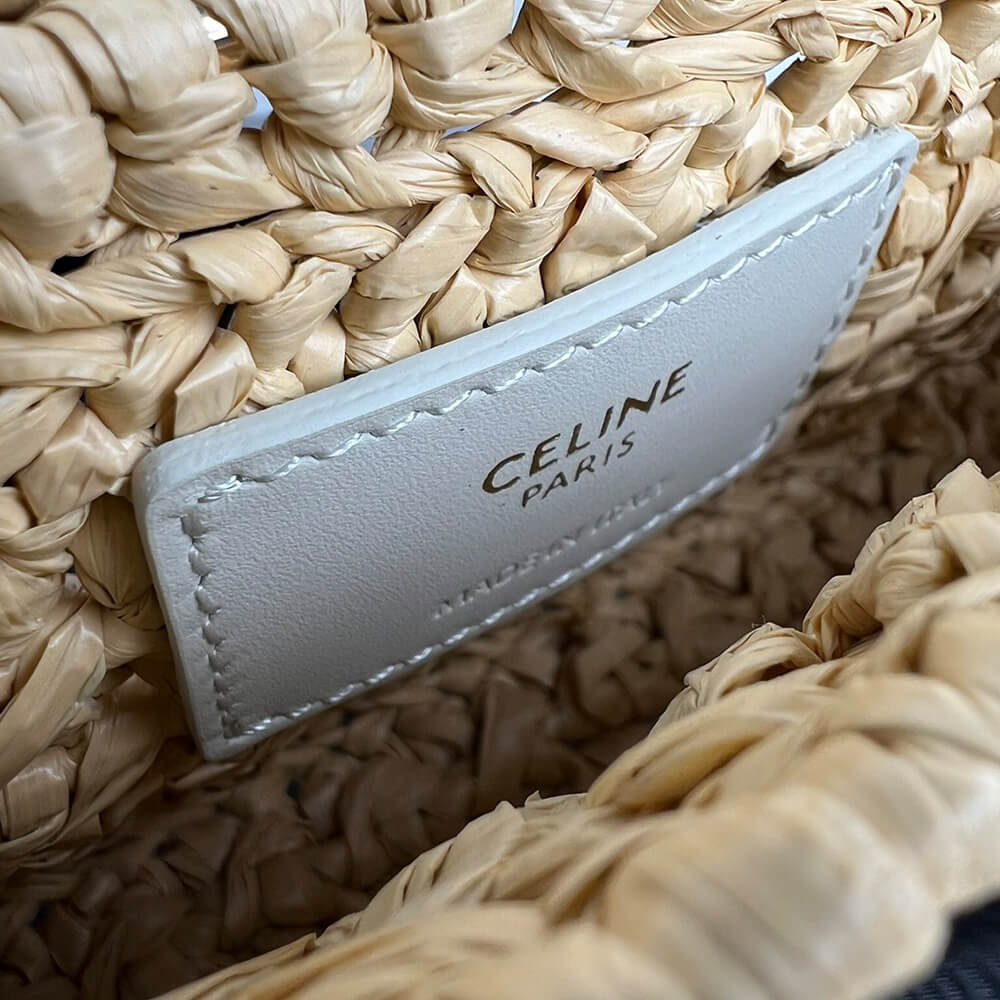 CELINE CHAIN SHOULDER BAG CLAUDE IN RAFFIA EFFECT TEXTILE(HIGH-END GRADE) - Top Club