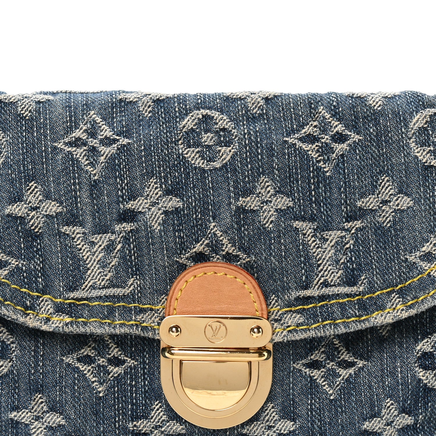 Monogram Denim Mini Pleaty Blue - Top Club