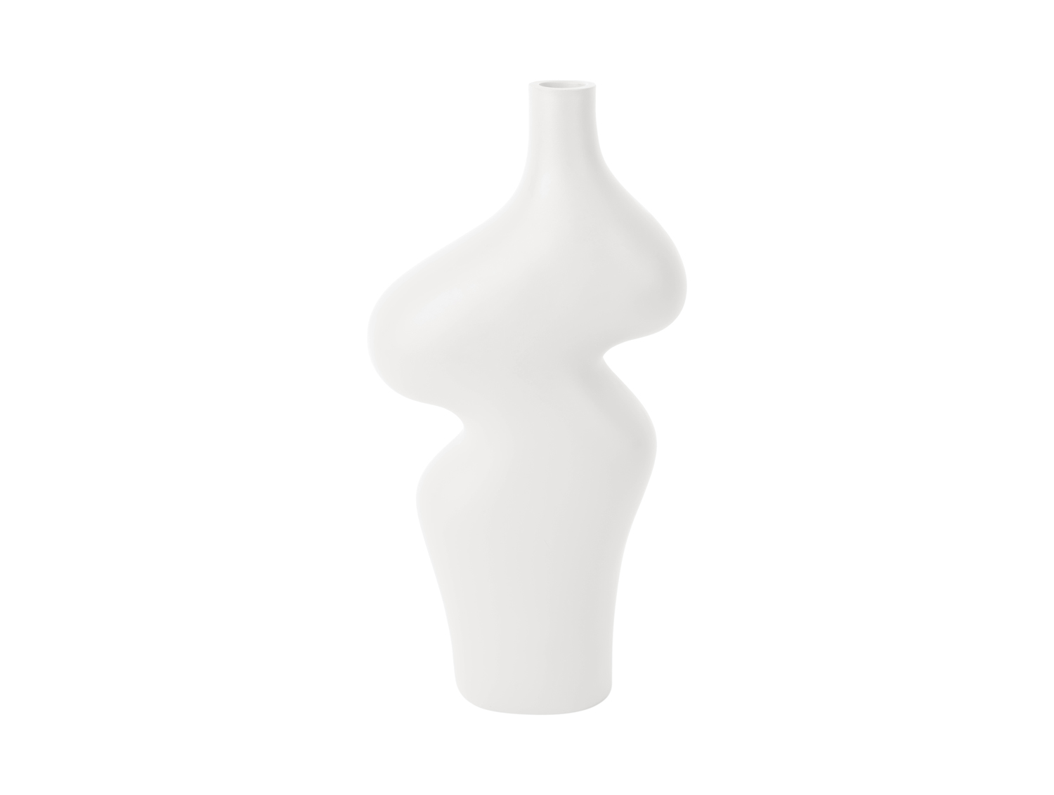 Vase Organic Curves large polyresin white