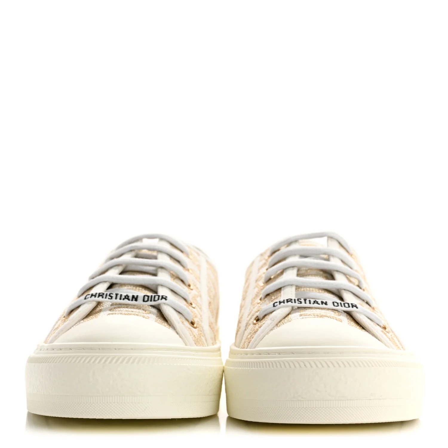 Canvas Oblique Walk'N'Dior Low Top Sneakers 41 Pale Gold - Top Club