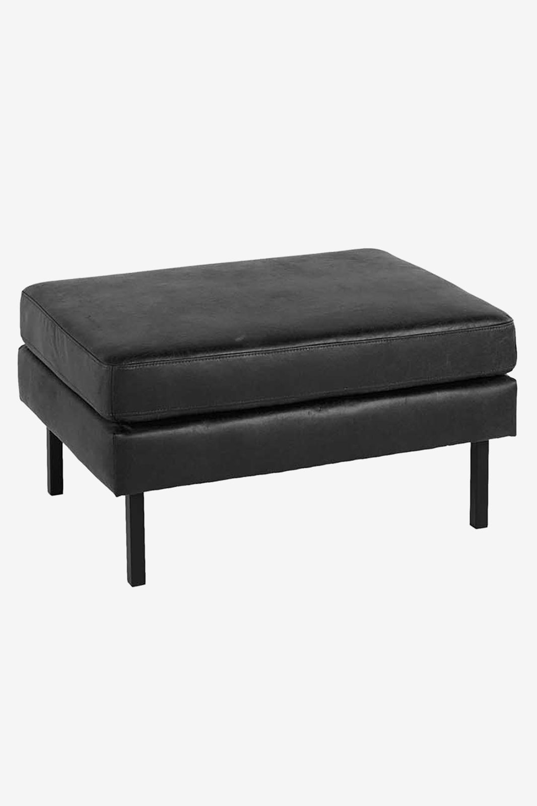 Amsterdam leer clean hocker zwart