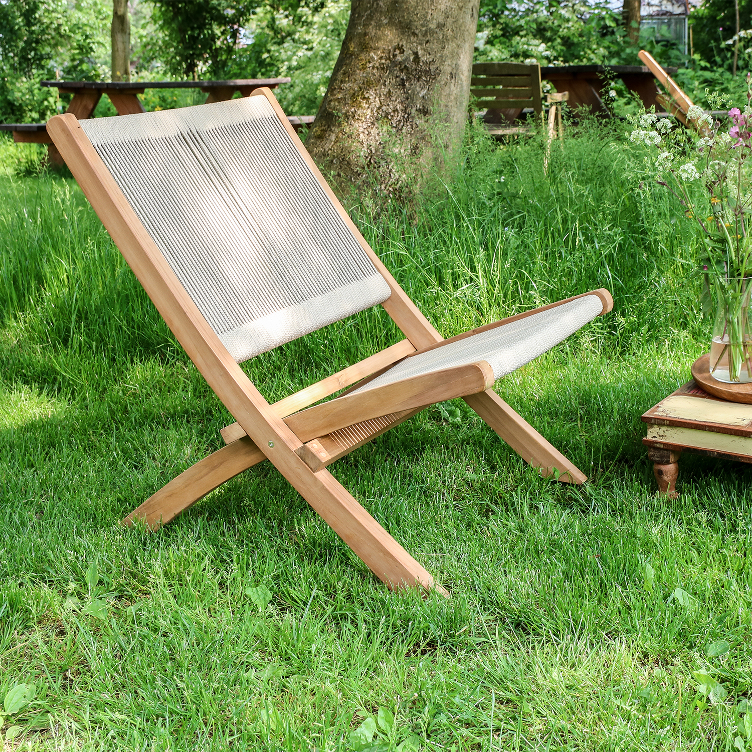 Loungestoel Rope naturel - STCO720A