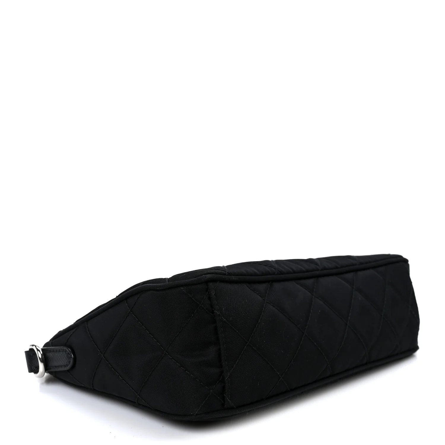 Nylon Tessuto Impuntu Quilted Crossbody Bag Black - Top Club