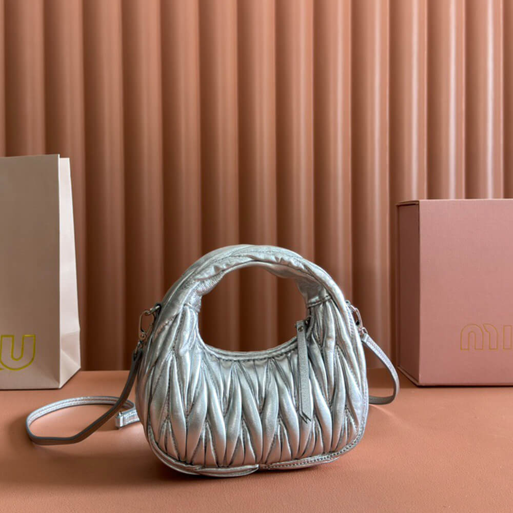 Mini Wander matelasse nappa leather hobo bag(high-end grade) - Top Club
