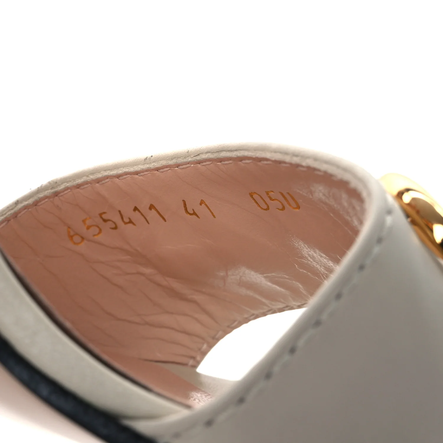 Nappa Horsebit Cross Strap 95mm Sandals 41 Mystic White - Top Club
