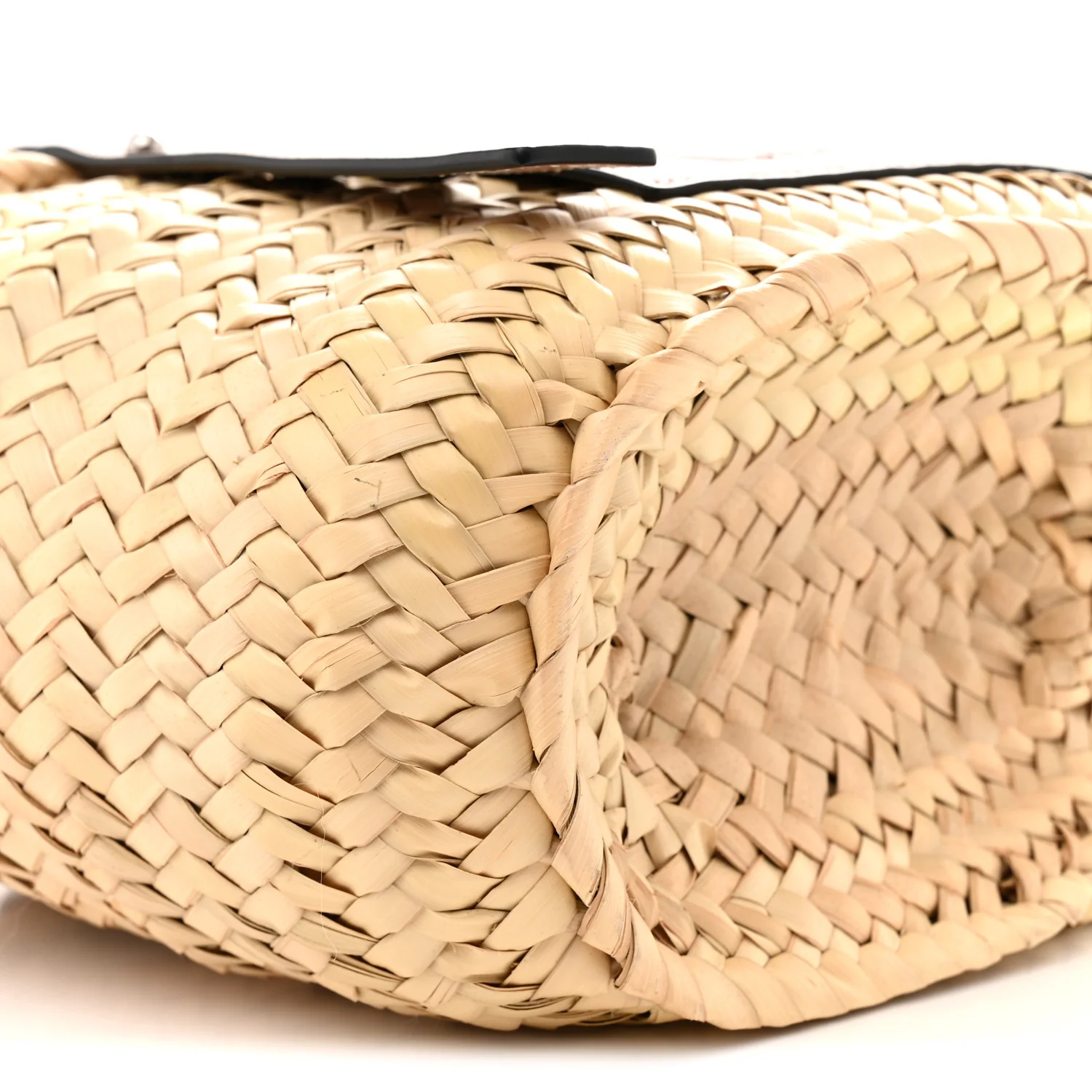 Raffia Small Basket Tote Bag Natural Tan - Top Club