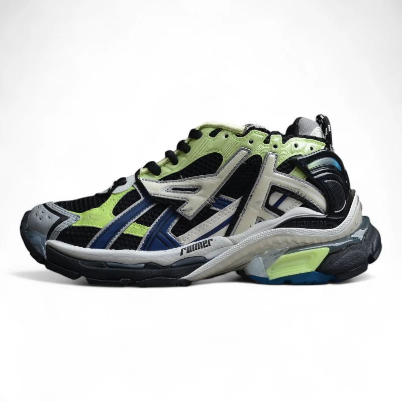 Balenciaga Runner Sneaker in Green, Blue, Black, and Grey - Sneaker Replica Workshop