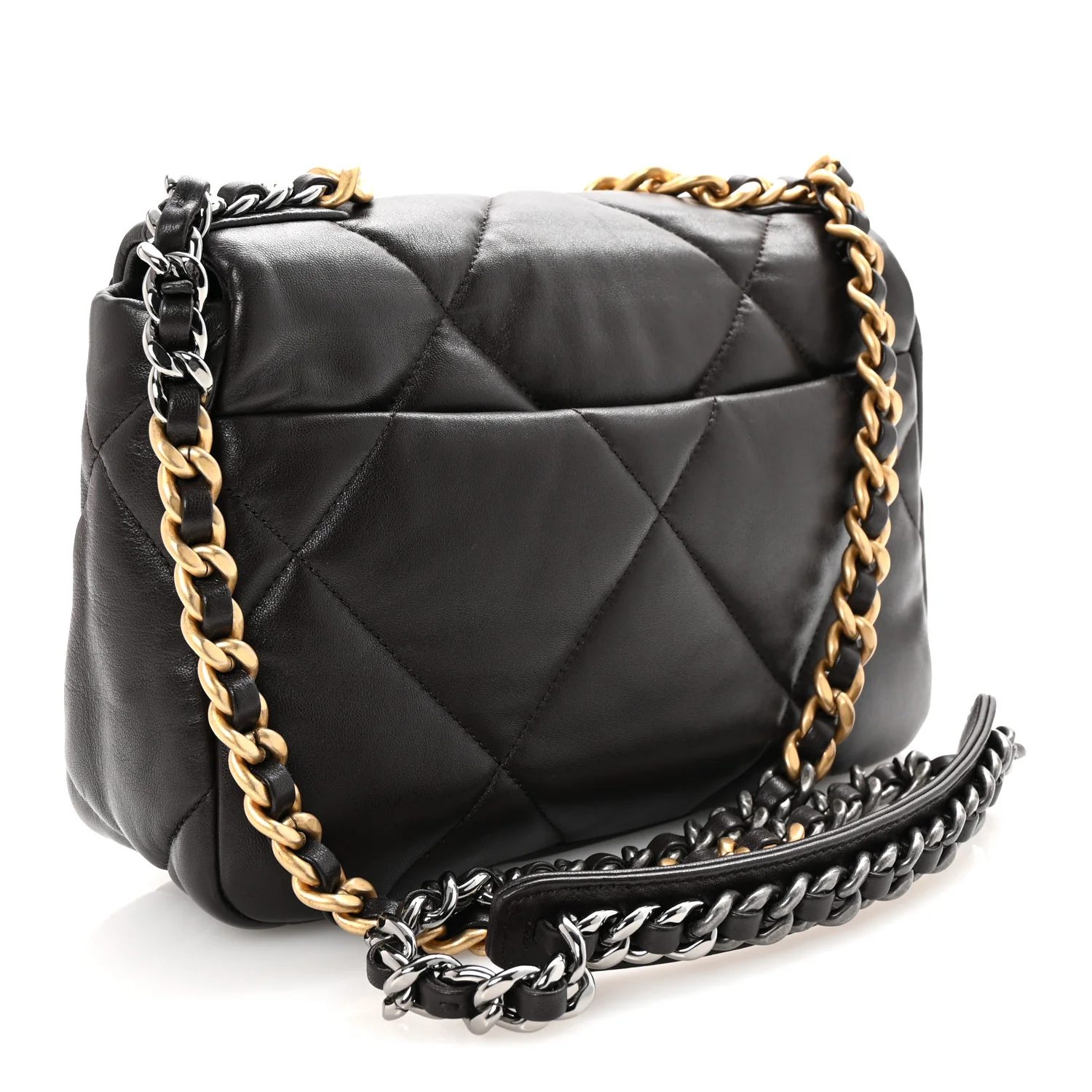Lambskin Quilted Medium Chanel 19 Flap Dark Brown - Top Club