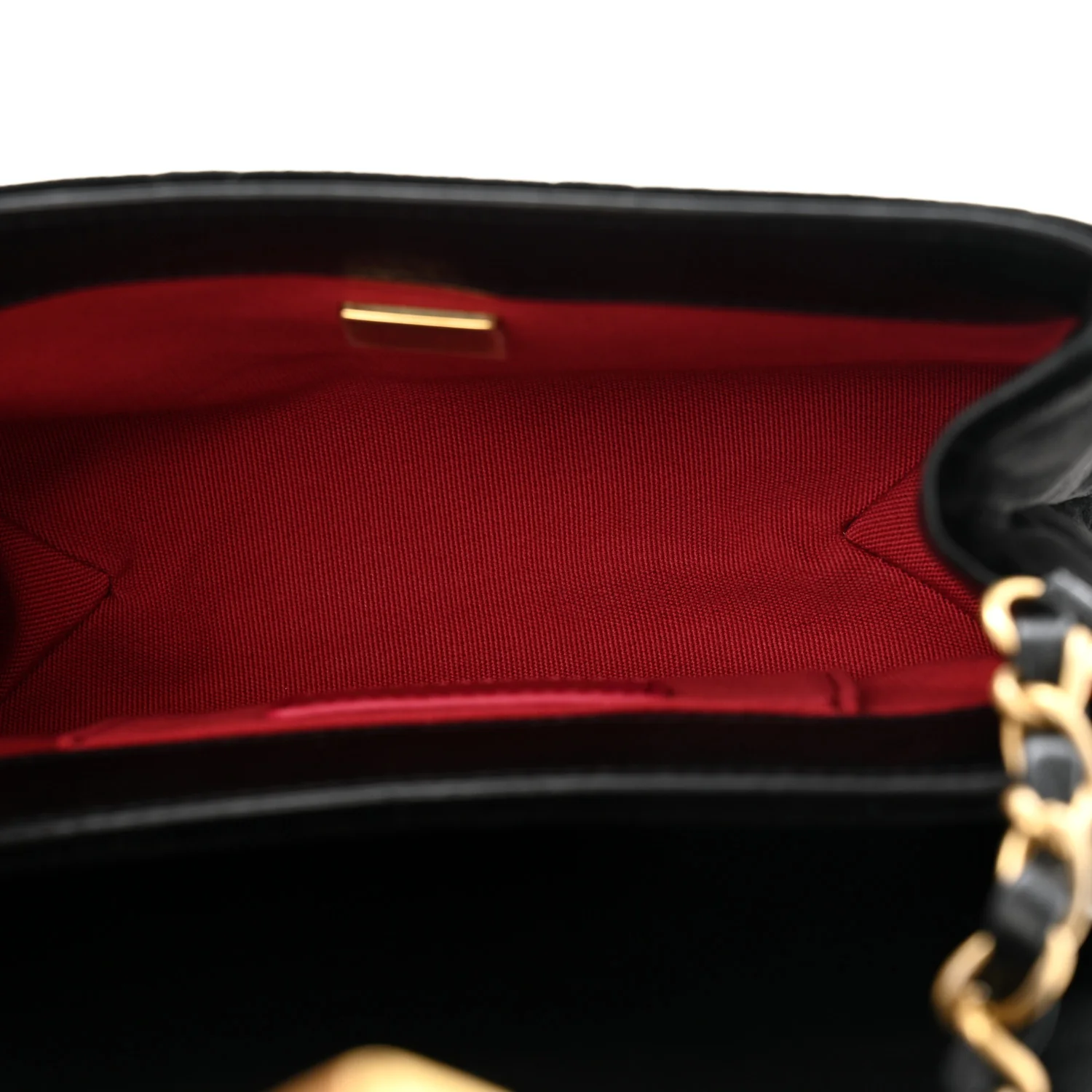 Velvet Strass Diamond Lock Flap Black - Top Club