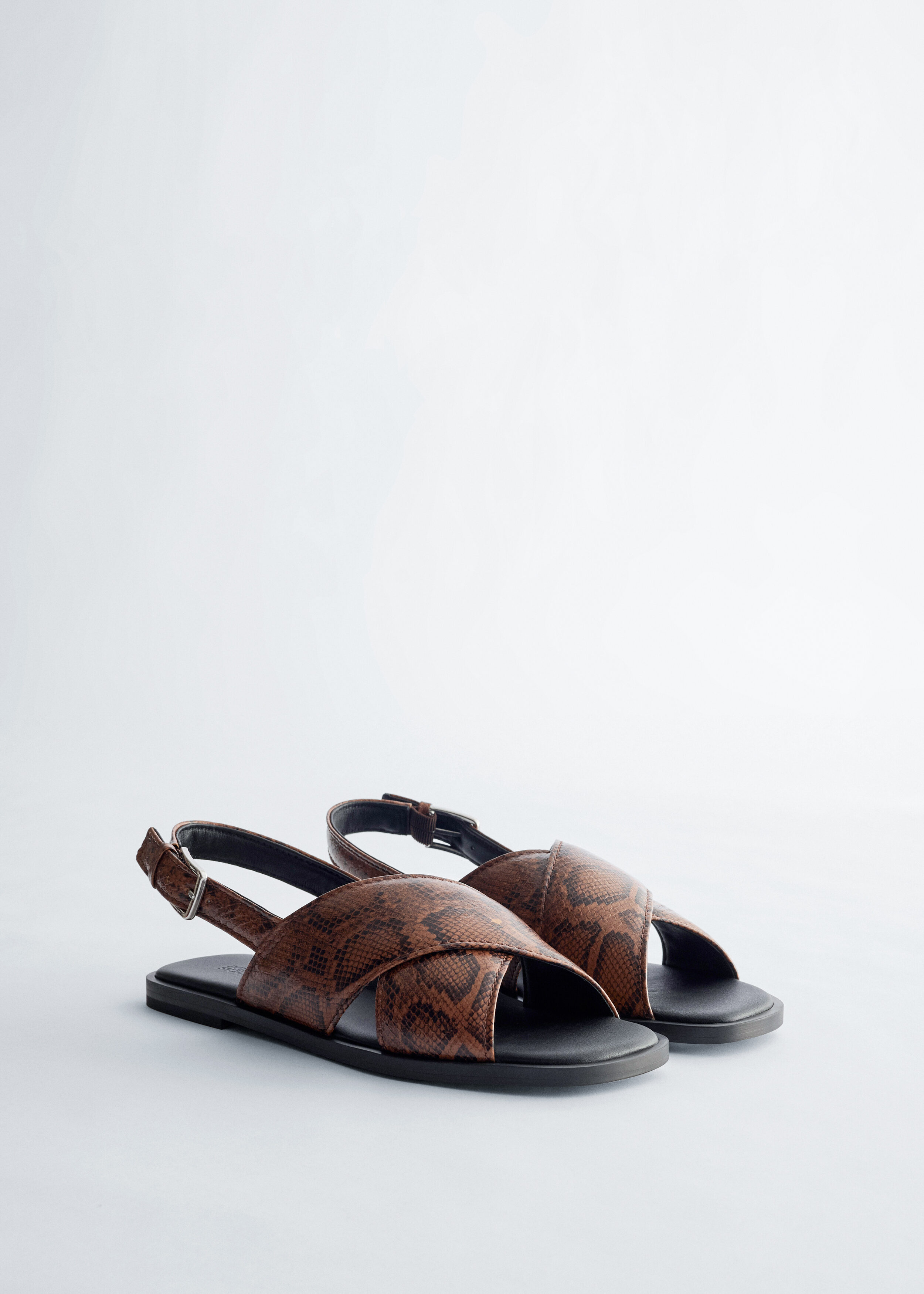 & Other Stories CROSSOVER LEATHER SANDALS