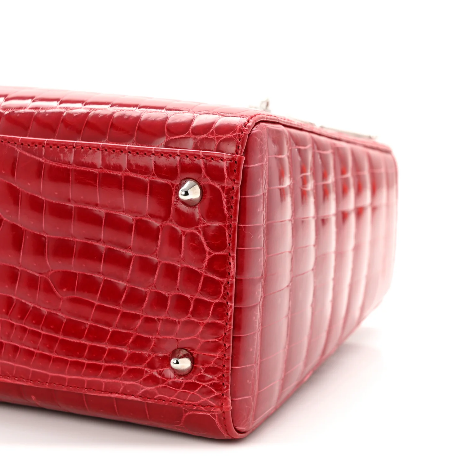 Alligator Medium Lady Dior Red - Top Club