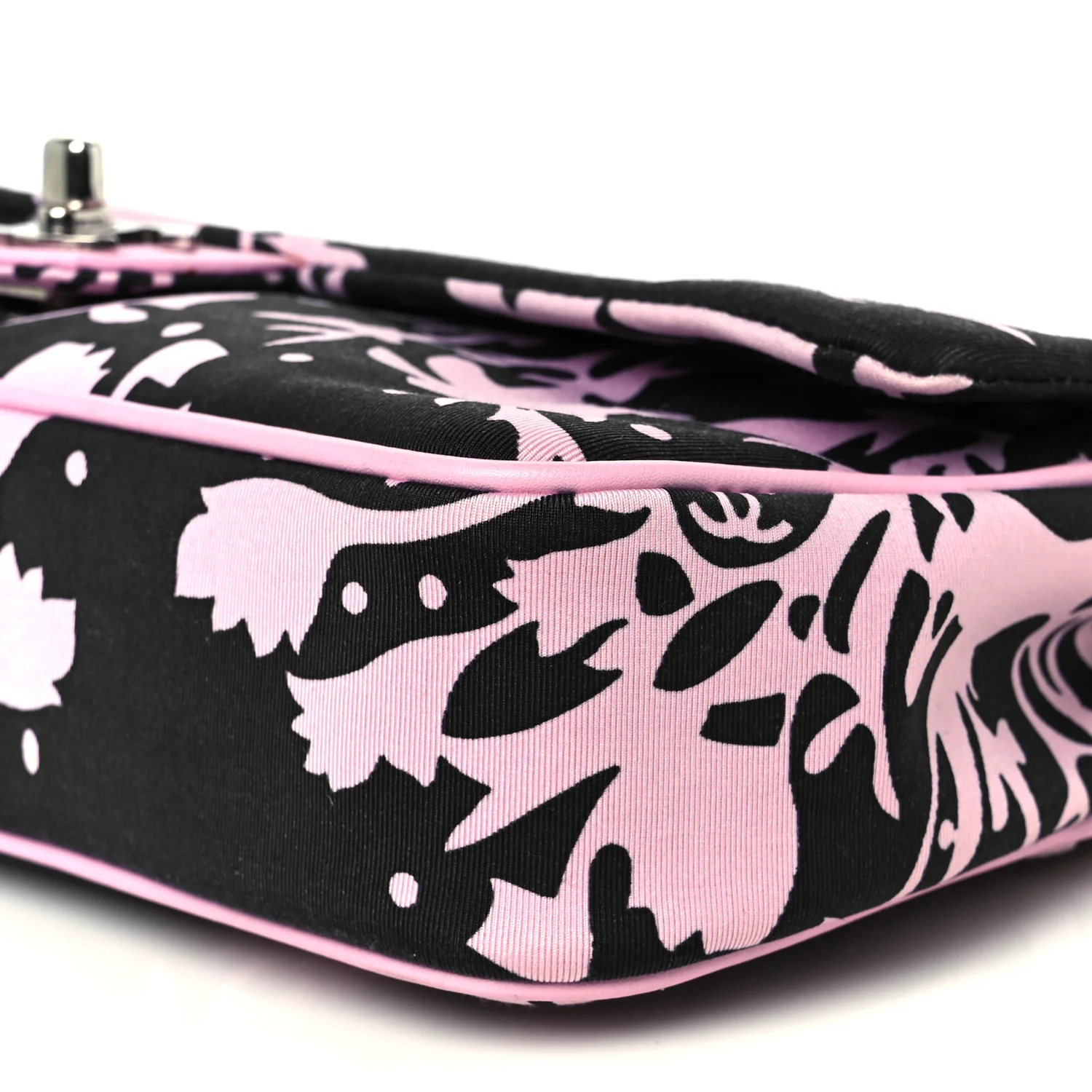 Printed Fabric East West Flap Black Pink - Top Club
