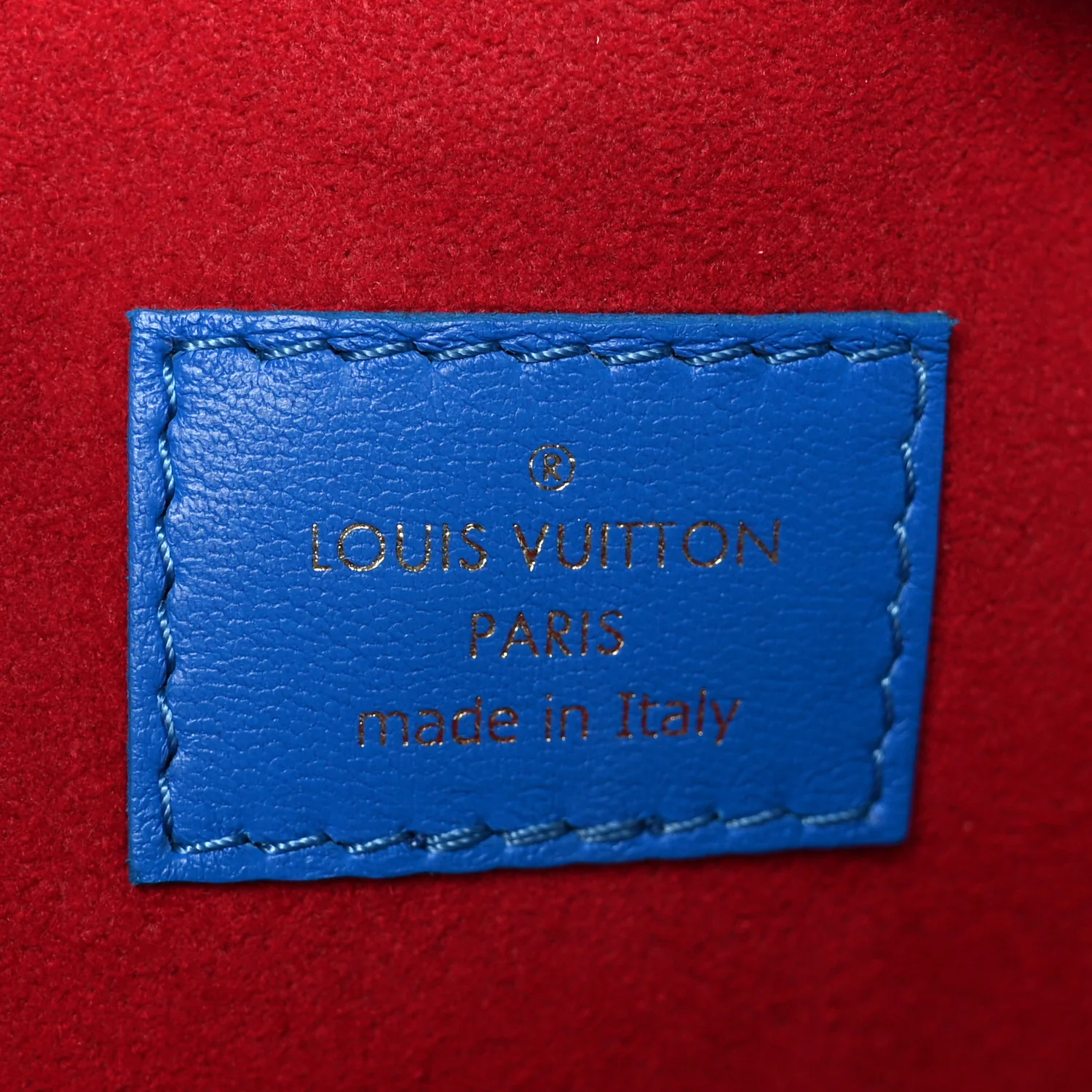 Lambskin Embossed Monogram Vuittamins Coussin PM Blue Red - Top Club