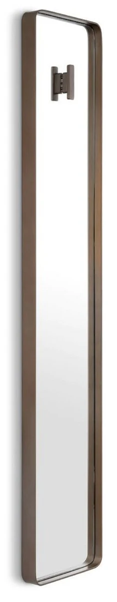 Luxury wall mirror bronze 30 x 5 x H. 160 cm - Rectangular mirror with coat hook - Living room mirror - Bedroom mirror - Cloakroom mirror - Luxury furniture - Luxury interior