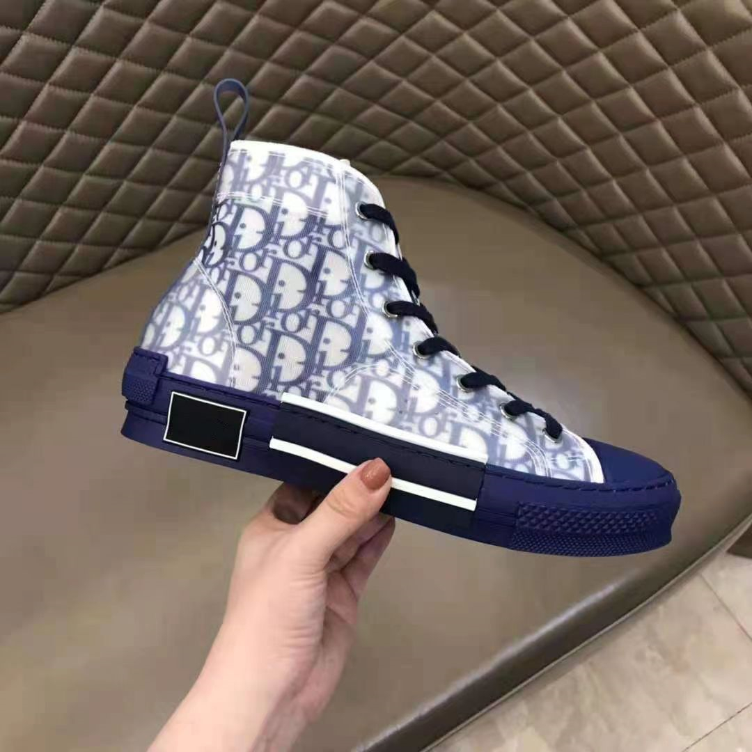 Dior B23 Luxury Shoes with white print logo - Sneaker Replica Workshop