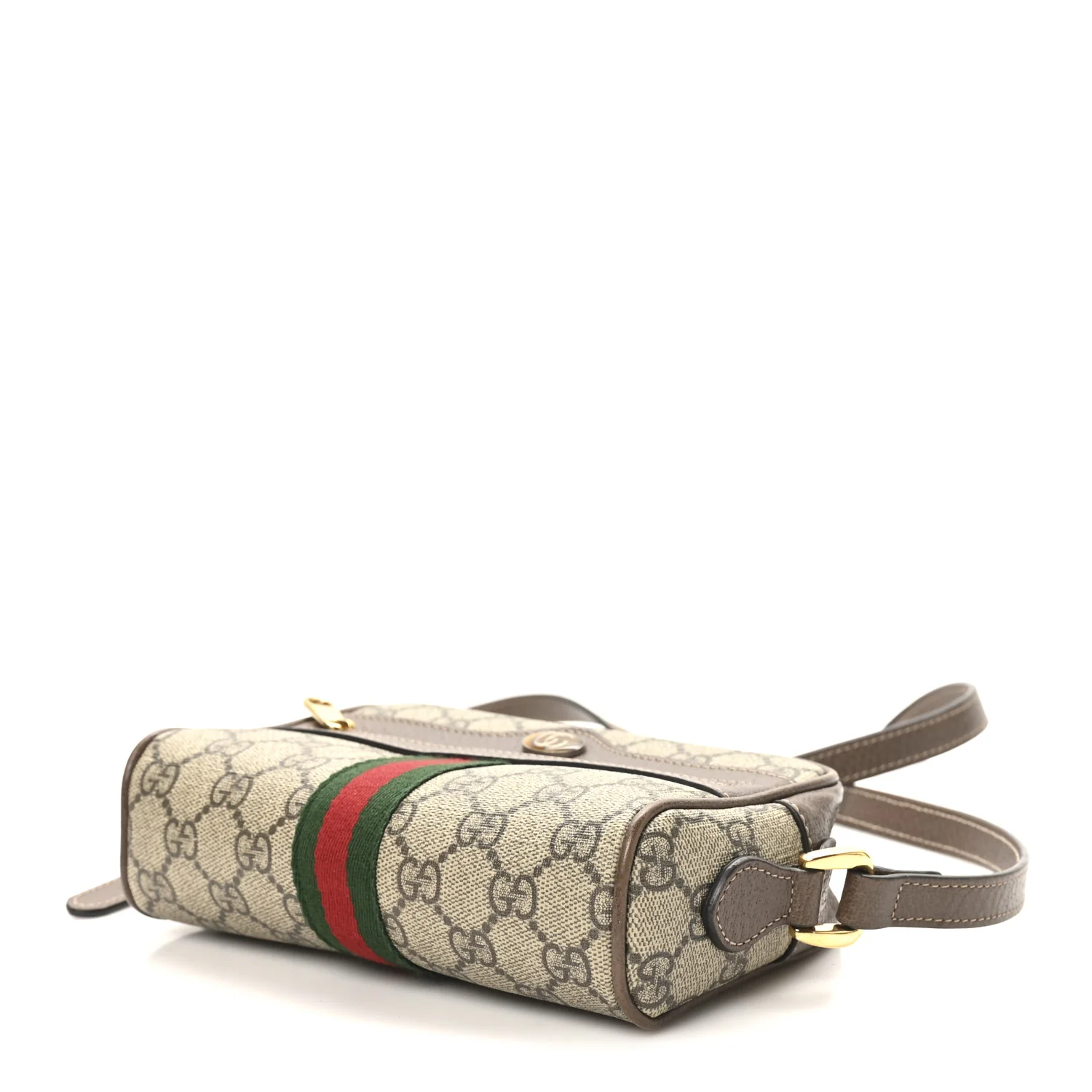 GG Supreme Monogram Web Mini Ophidia Shoulder Bag Brown - Top Club