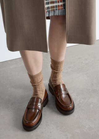 & Other Stories CHUNKY LEATHER LOAFERS