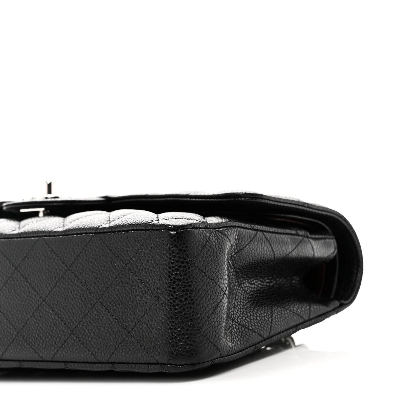 Caviar Quilted Medium Double Flap Black - Top Club