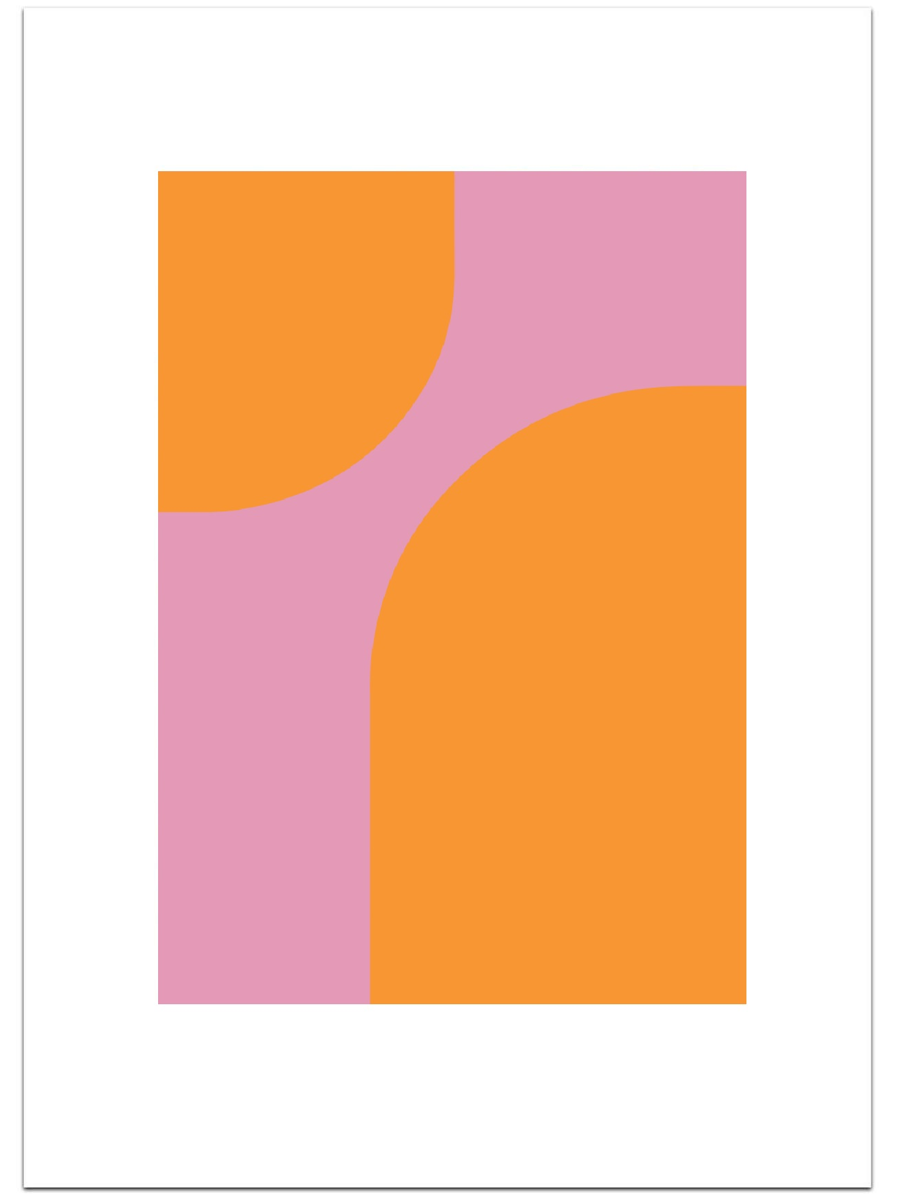 Poster Shapes of Orange 30 x 40 cm