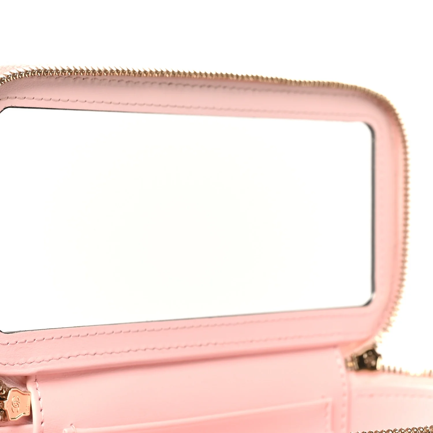 Caviar Quilted Top Handle Vanity With Chain Light Pink - Top Club