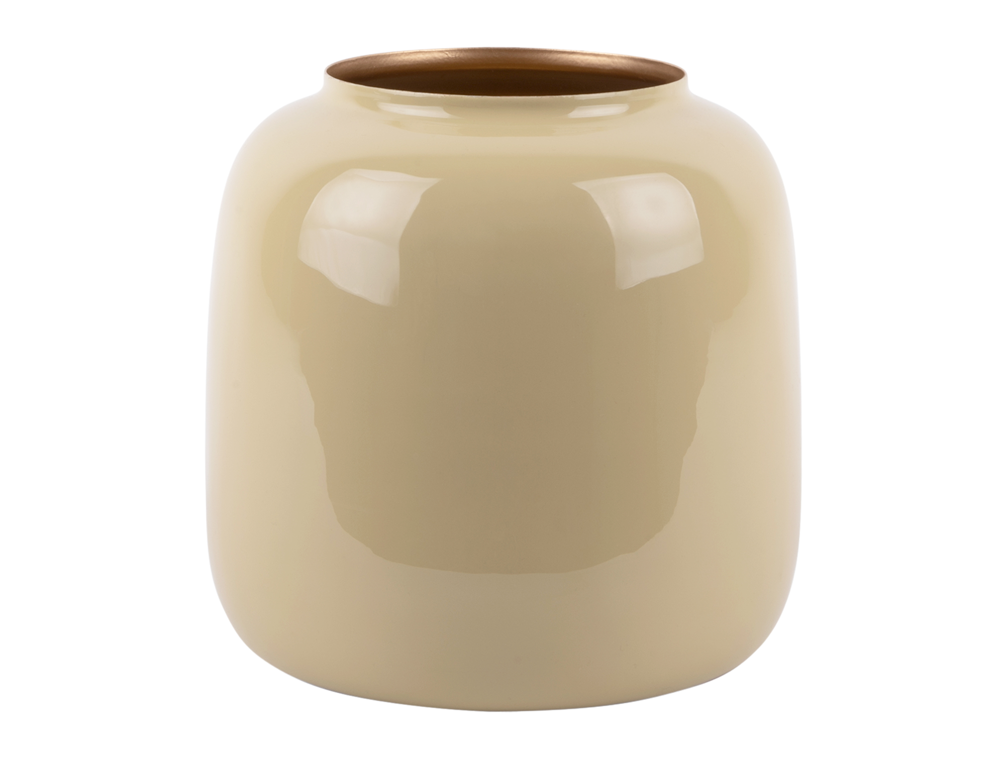 Vase Ivy large iron enamel latte brown