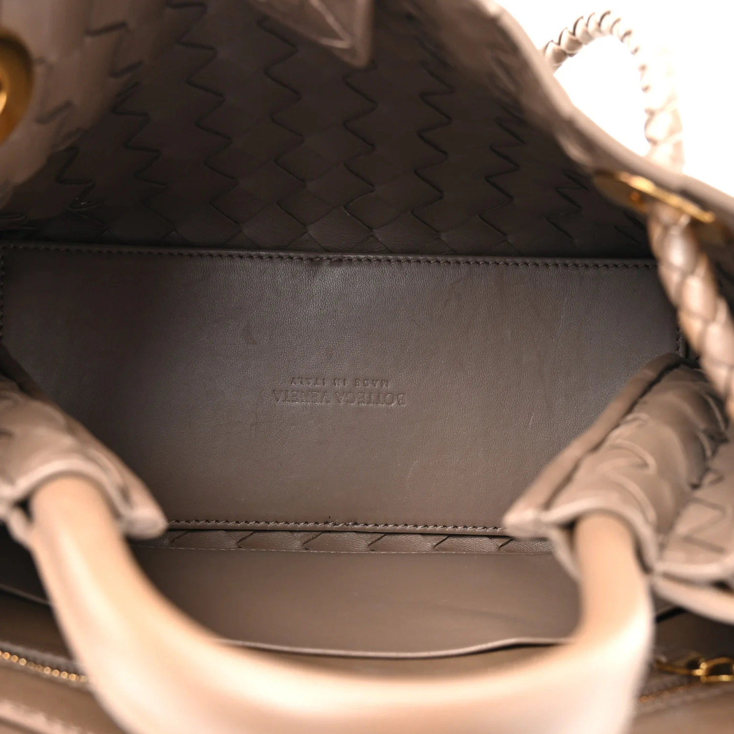 Nappa Intrecciato Small Andiamo Shoulder Bag Pinecone - Top Club
