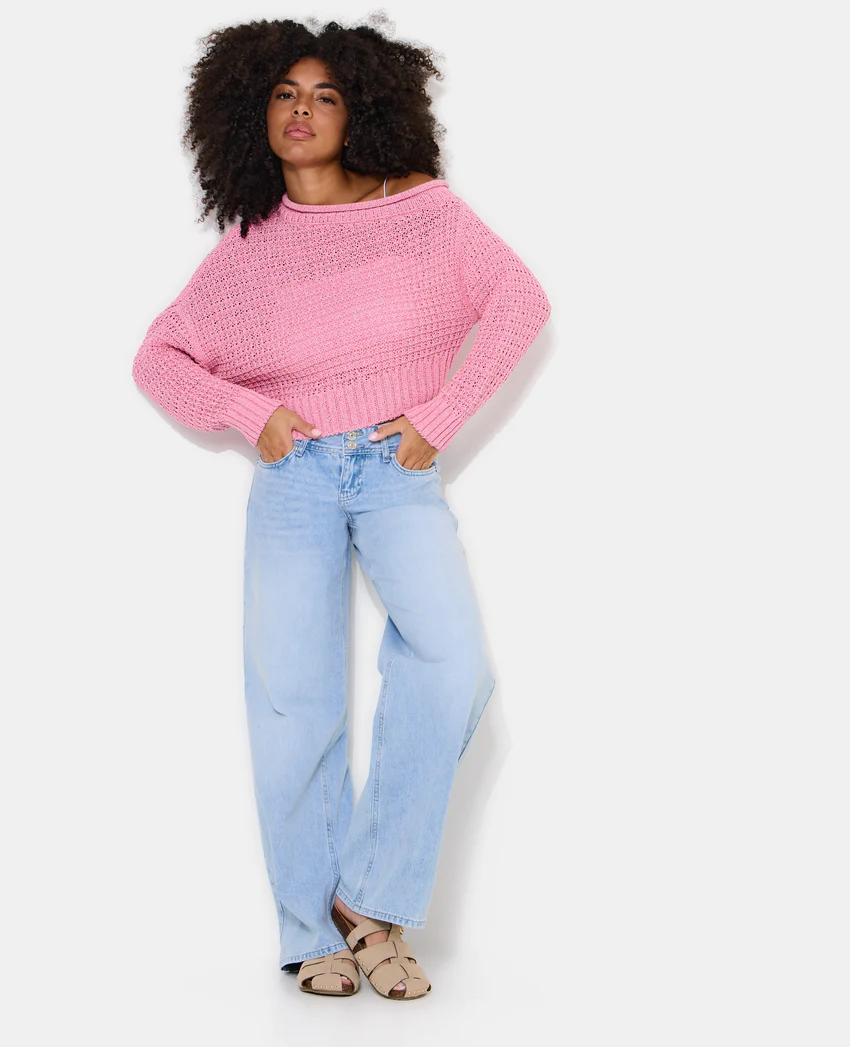 Pimkie Pull asymétrique en maille ajourée