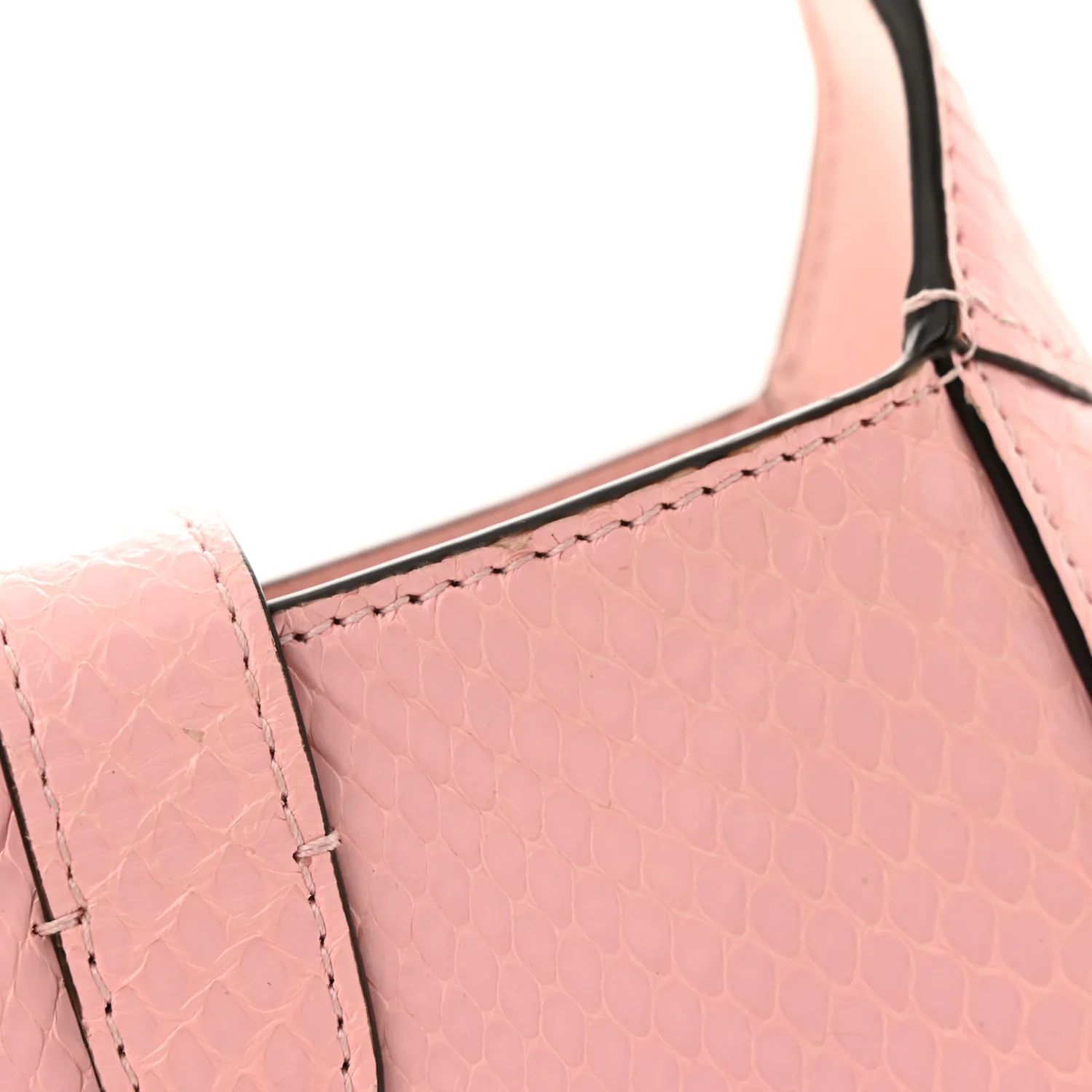 Snakeskin Mini Jackie Notte Bag Pink - Top Club