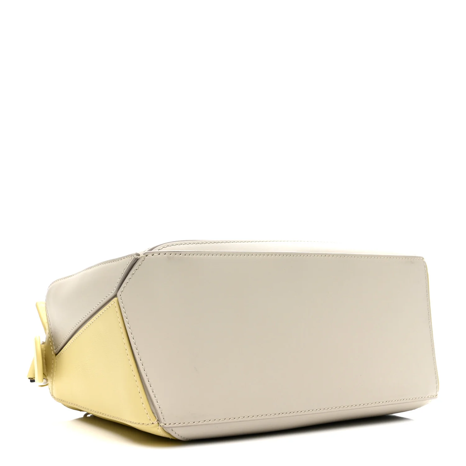 X ALBERS Nappa Calfskin Small Puzzle Bag Pale Grey Light Citrine - Top Club