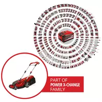 Battery lawn mower RASARRO 36/38 (2x4 Ah)