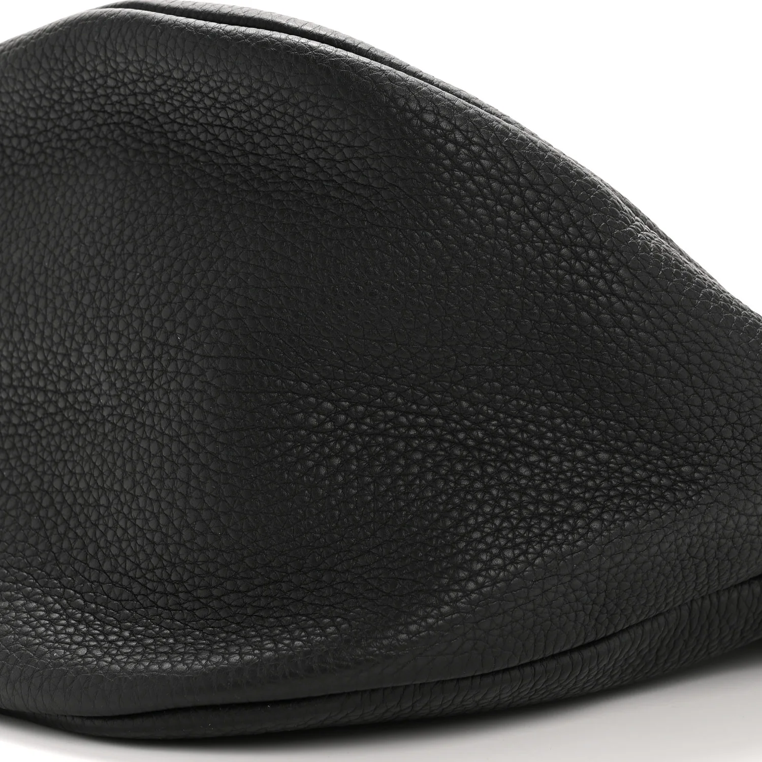 Grained Calfskin Large Slouchy Banana Bag Black - Top Club