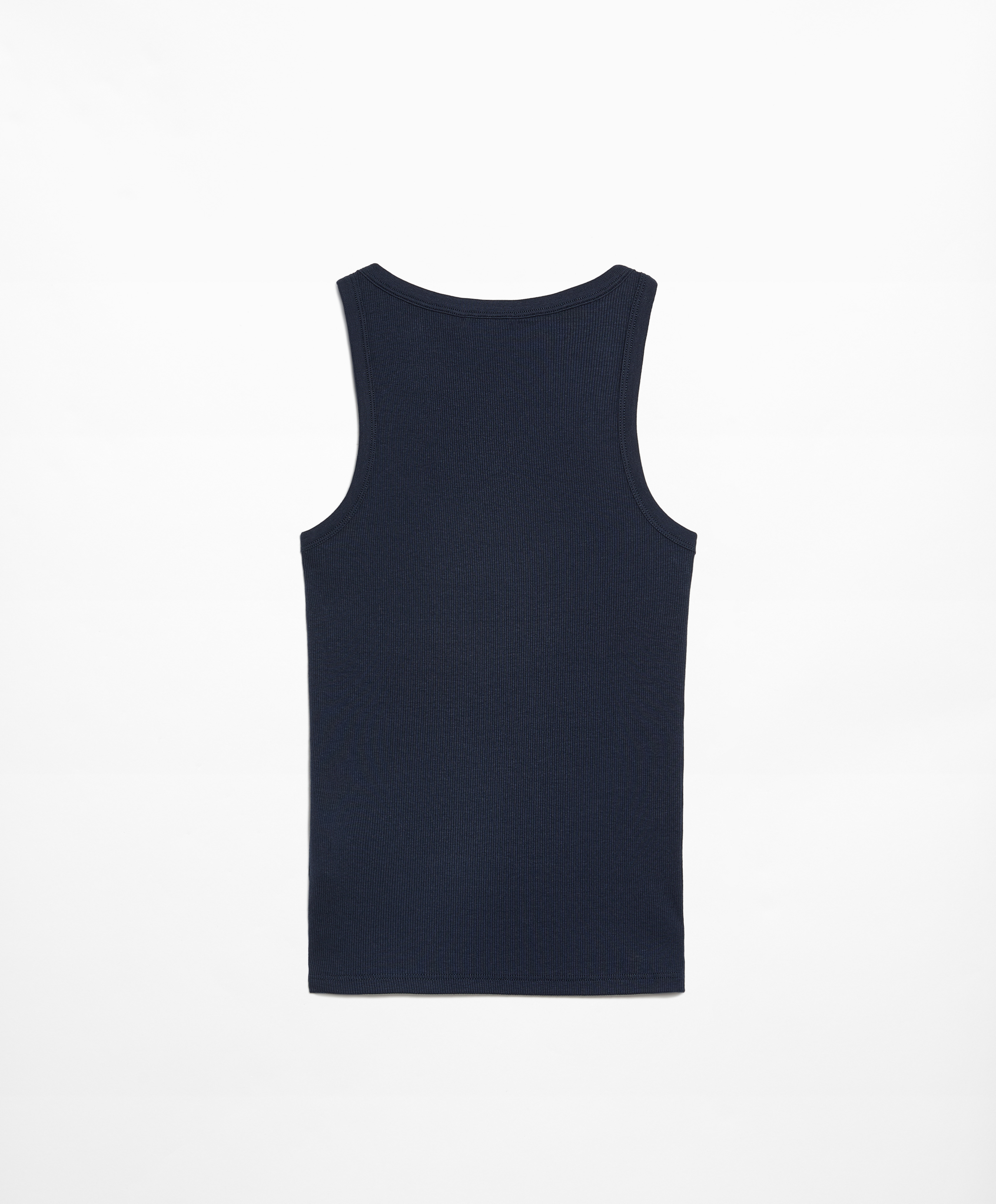 OYSHO Rib vest top with cotton and modal