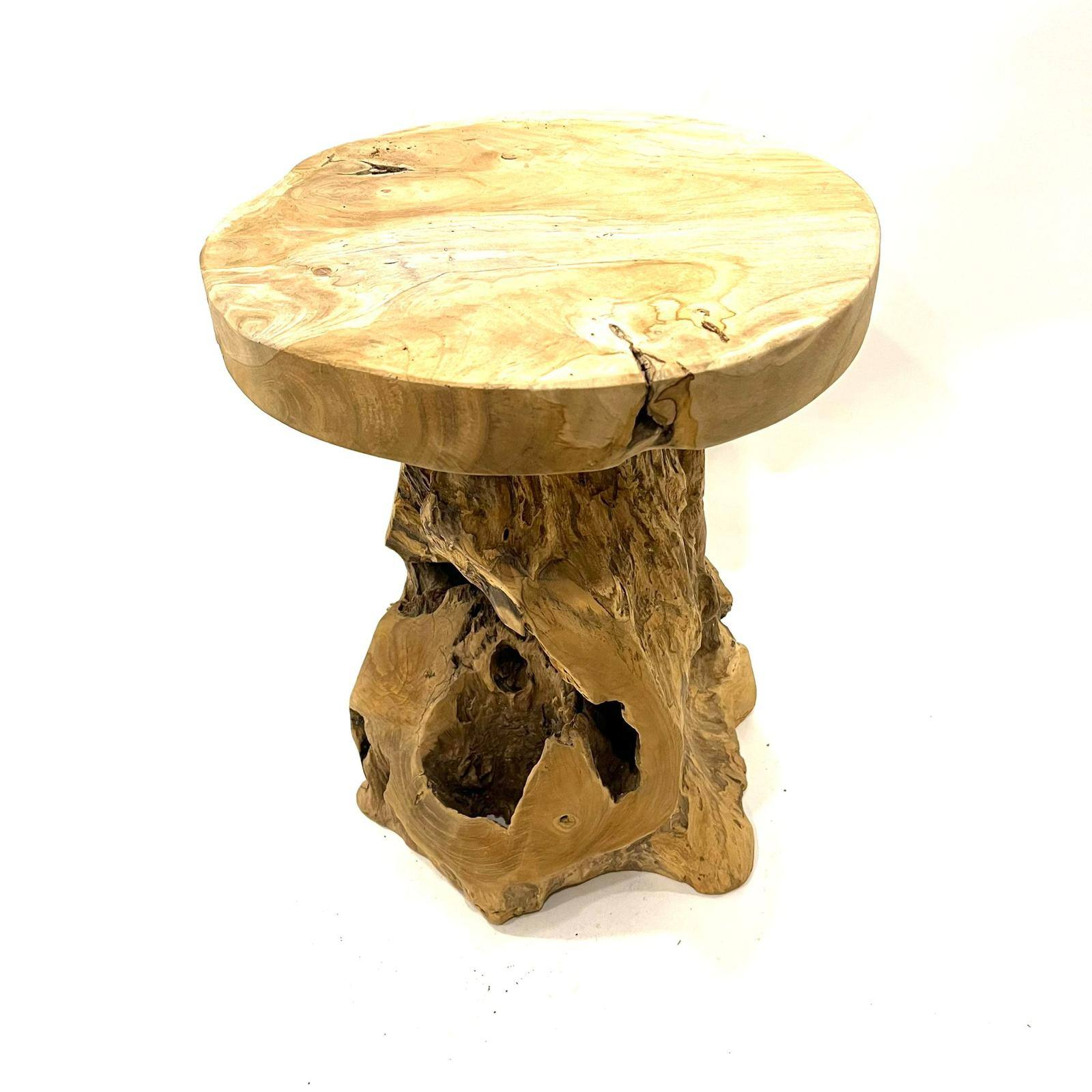 Kruk of bijzettafel teak Bijzetter Jamur teak