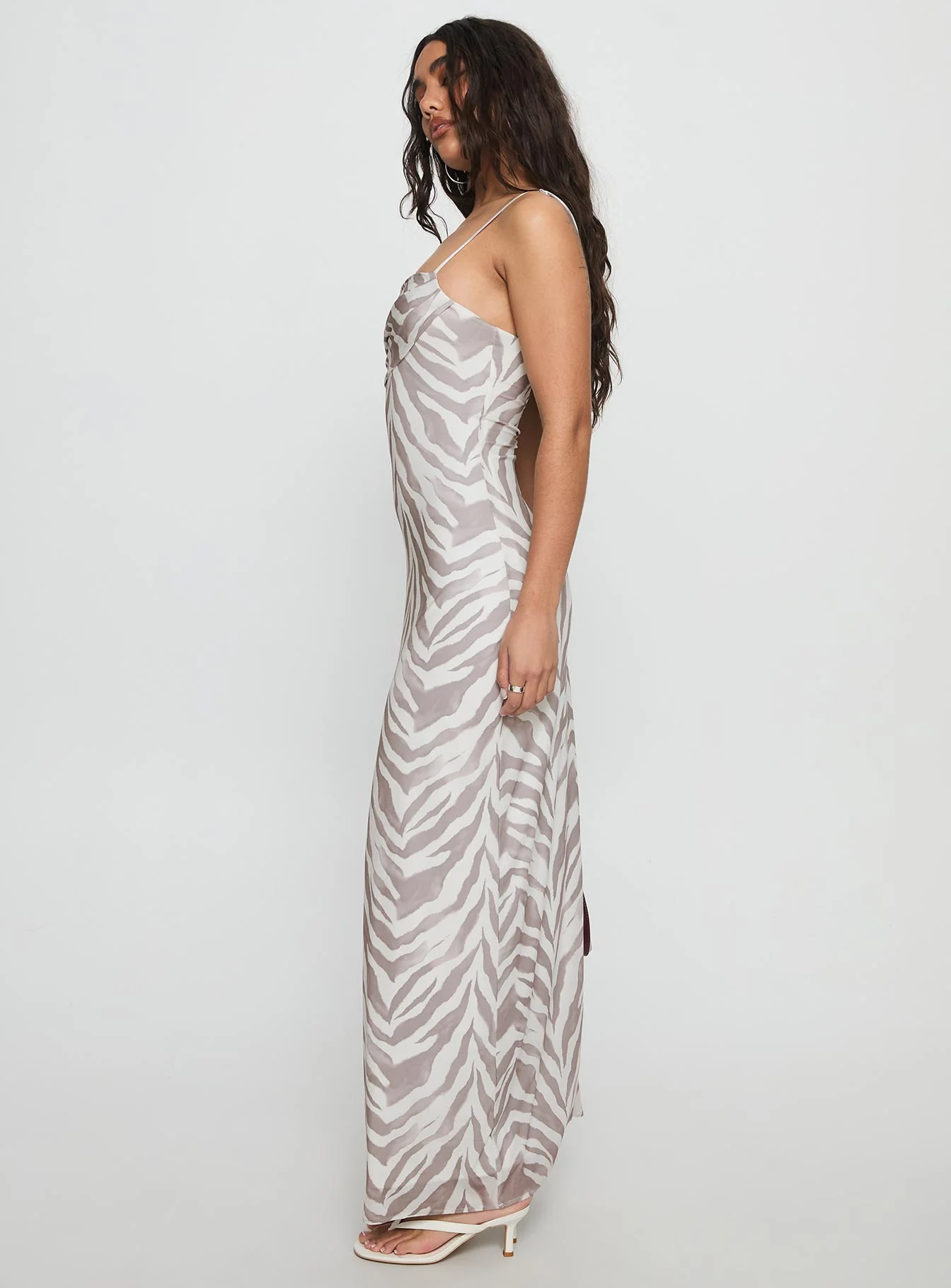 Kierra Mesh Maxi Dress Zebra