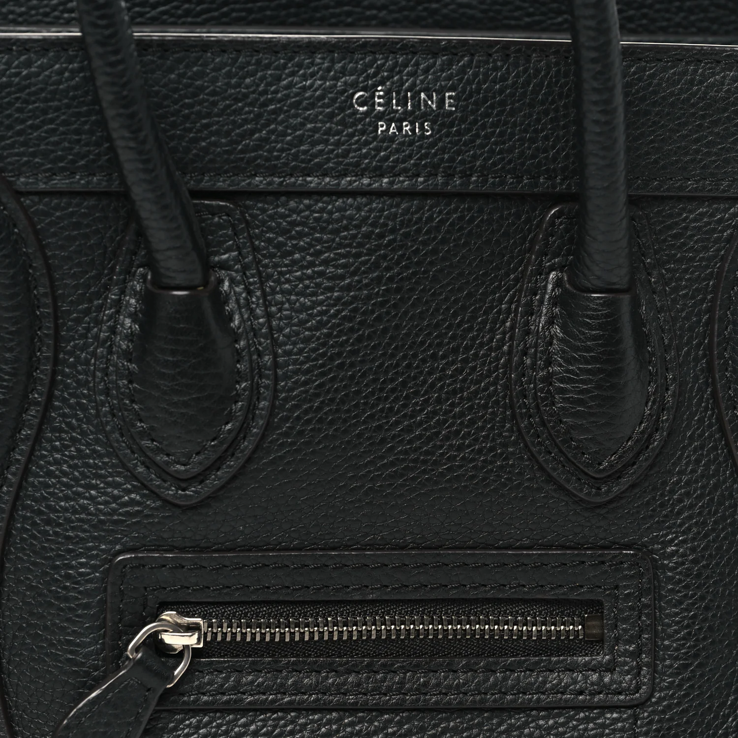 Pebbled Calfskin Nano Luggage Black - Top Club