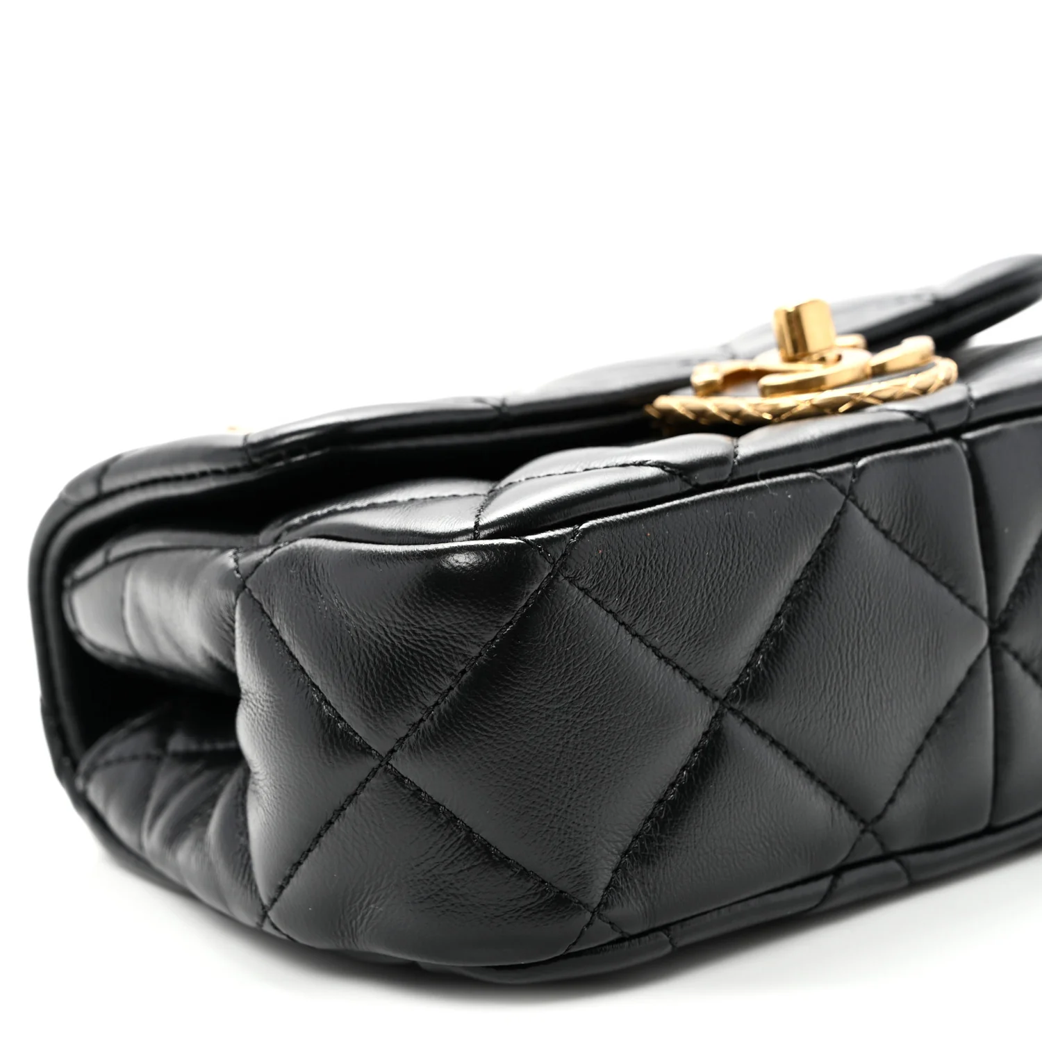 Lambskin Quilted Mini Flap Black - Top Club