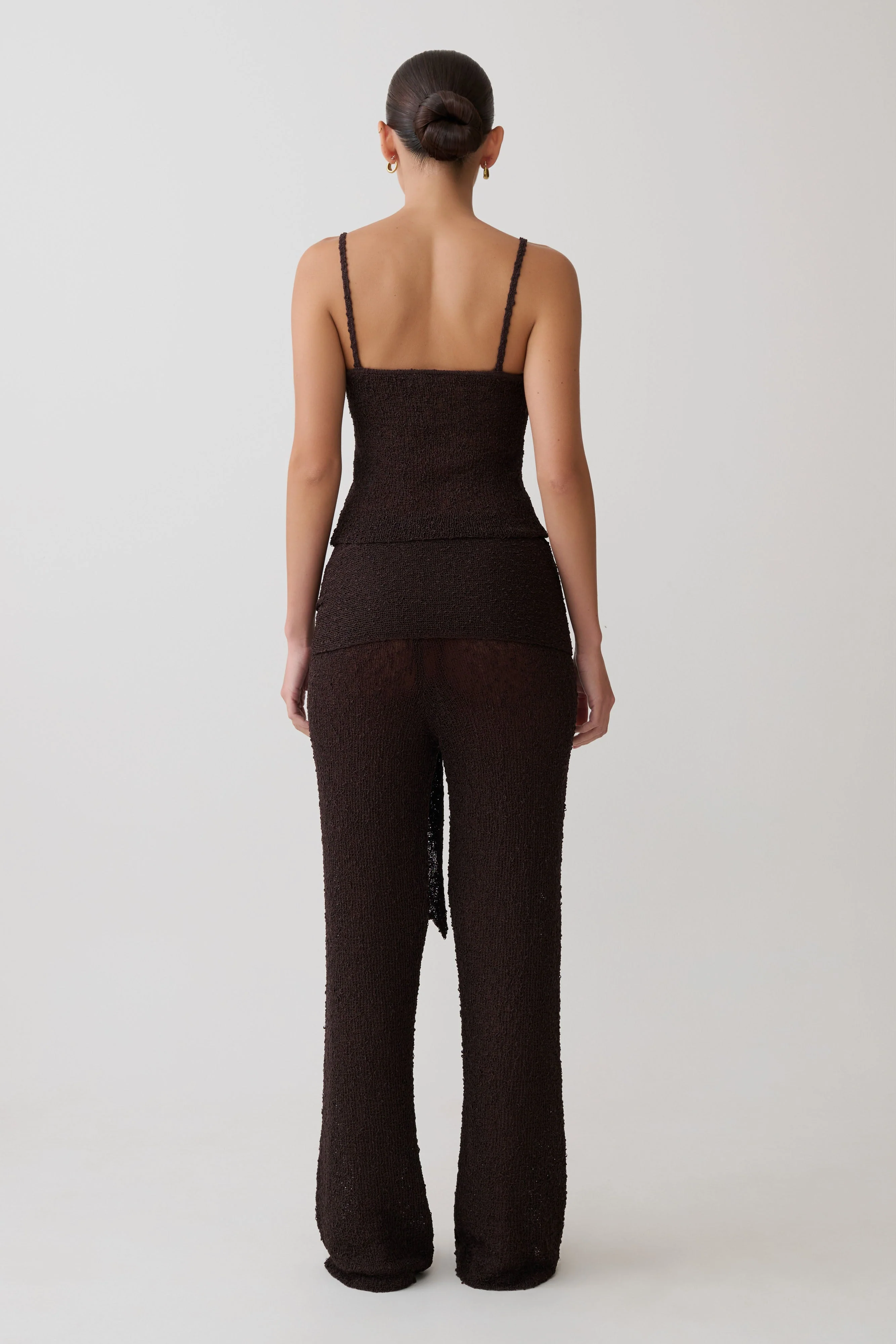 Mattais Boucle Knit Pants - Dark Chocolate