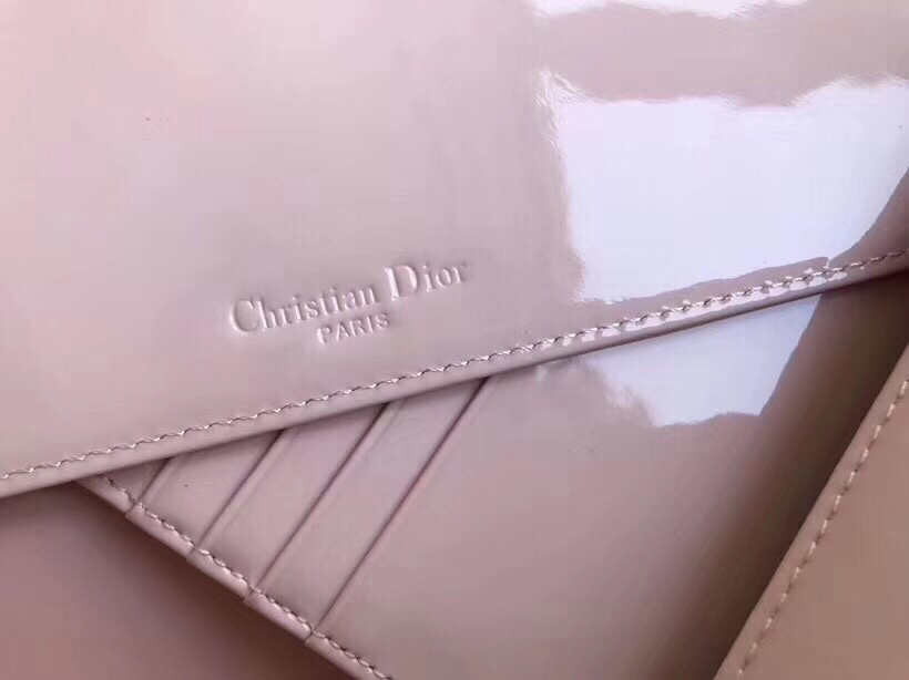 D Lady D Clutch With Chain In Pink Patent - Top Club
