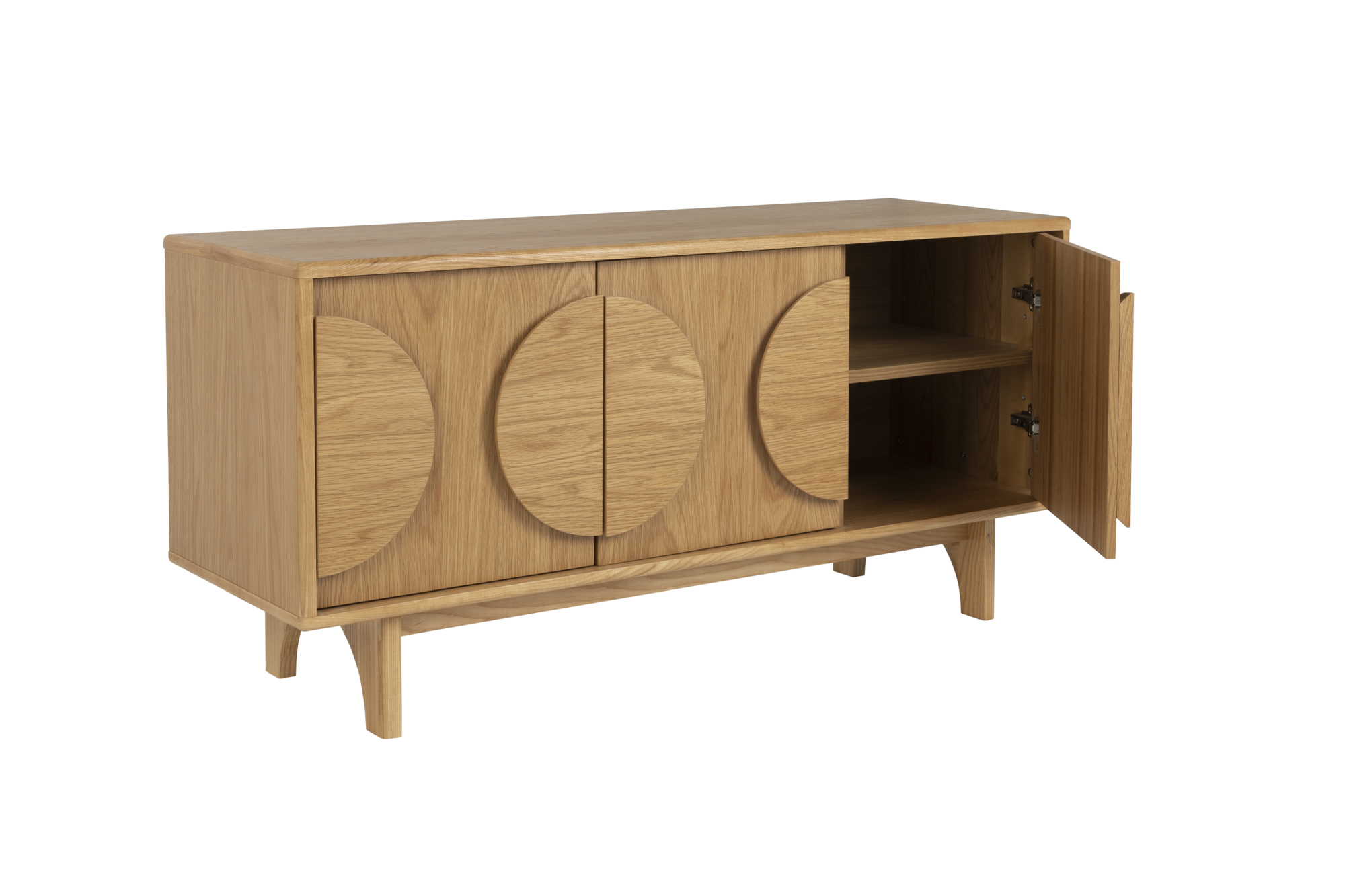 Dressoir Groove 3 deurs naturel eiken