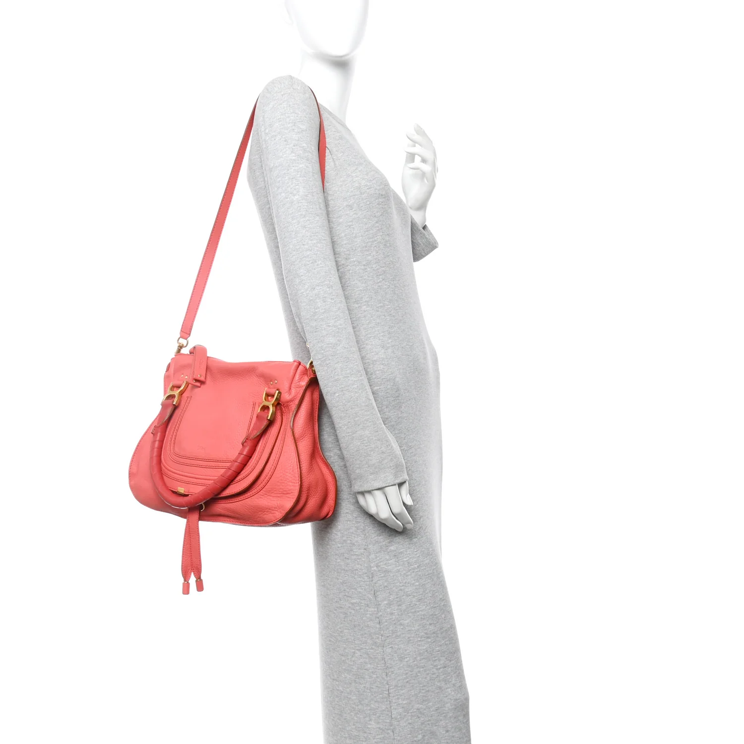 Calfskin Small Marcie Satchel Paradise Pink - Top Club