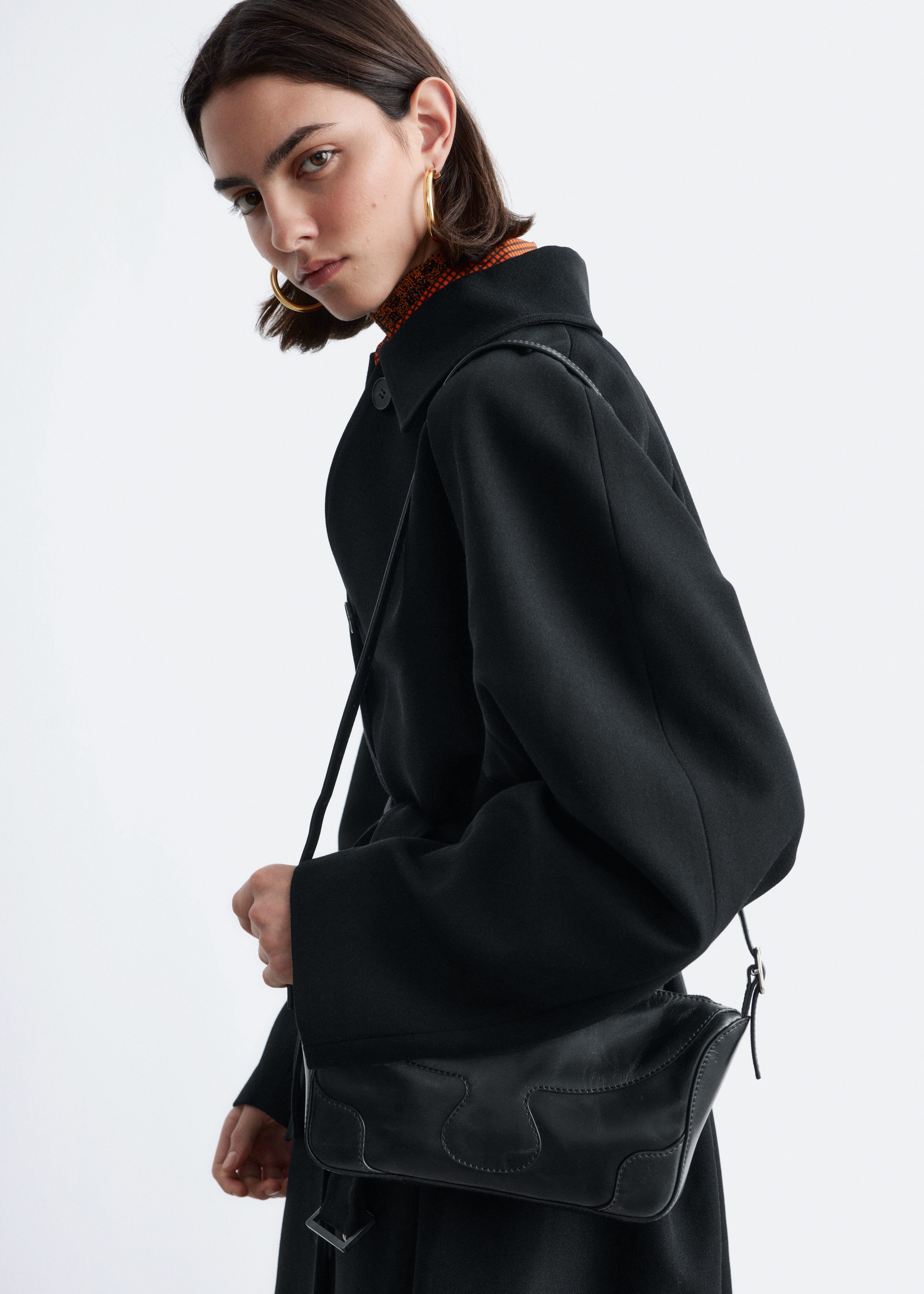 & Other Stories TIE-BELT WOOL TRENCH COAT