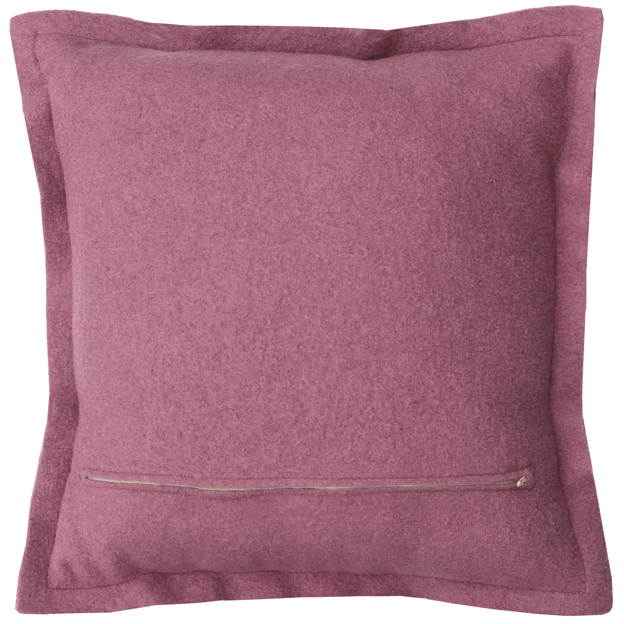 kussen bioled wol cerise 50x50cm