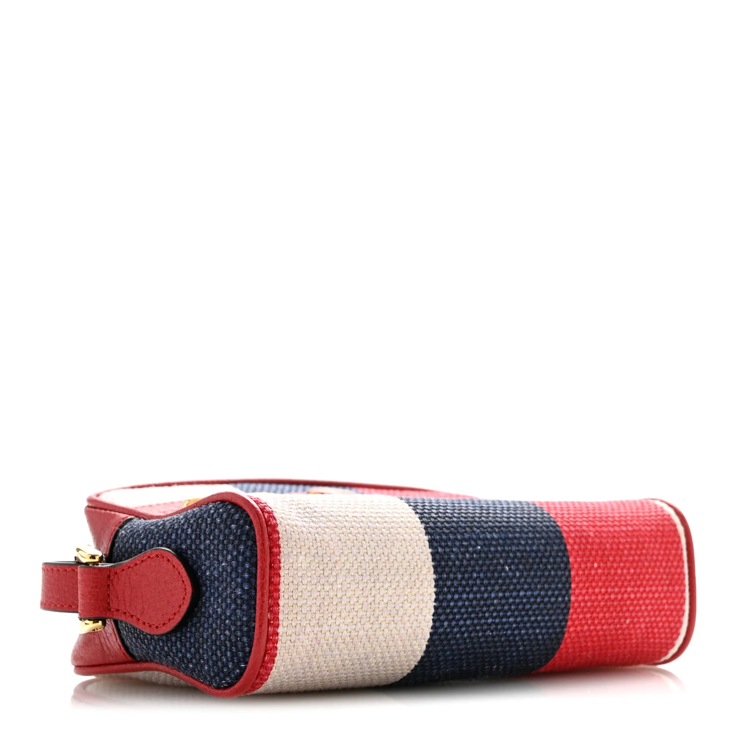 Canvas Sylvie Stripe Mini Ophidia Camera Bag Mystic White Hibiscus Red Maritime - Top Club