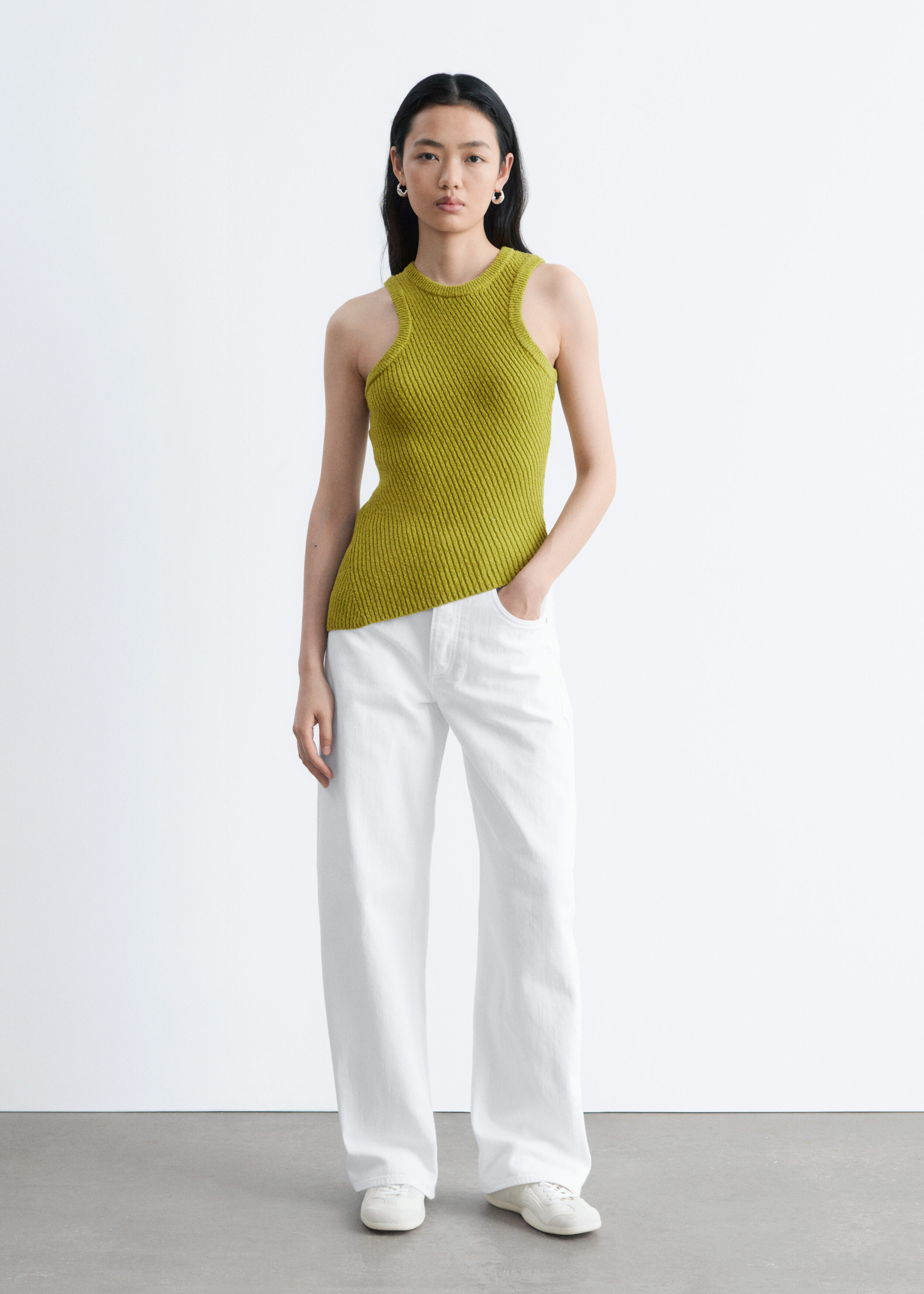 & Other Stories ASYMMETRIC RIB-KNIT TANK